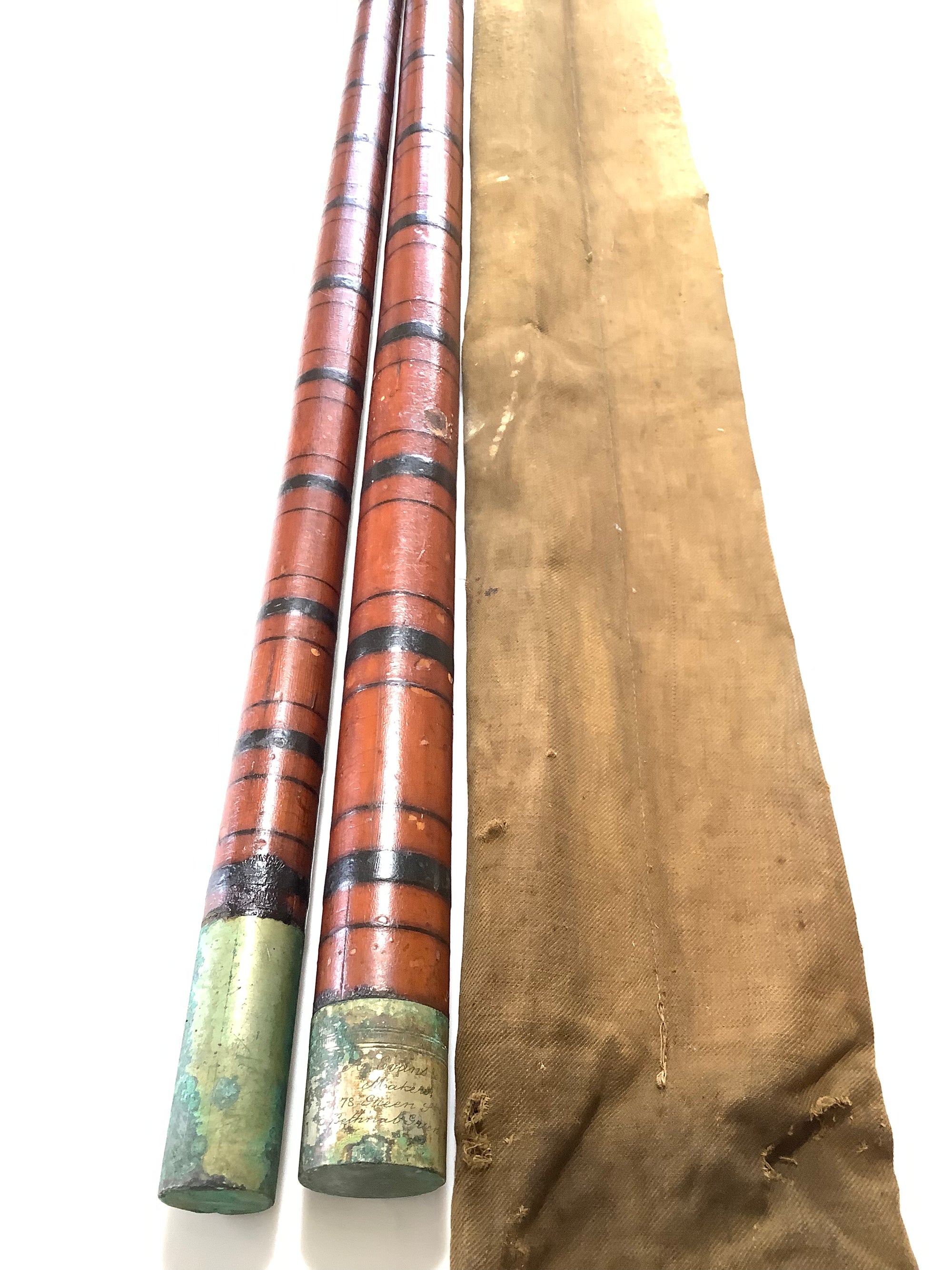 Rare Antique EVANS Roach Pole as found in unrestored Condition