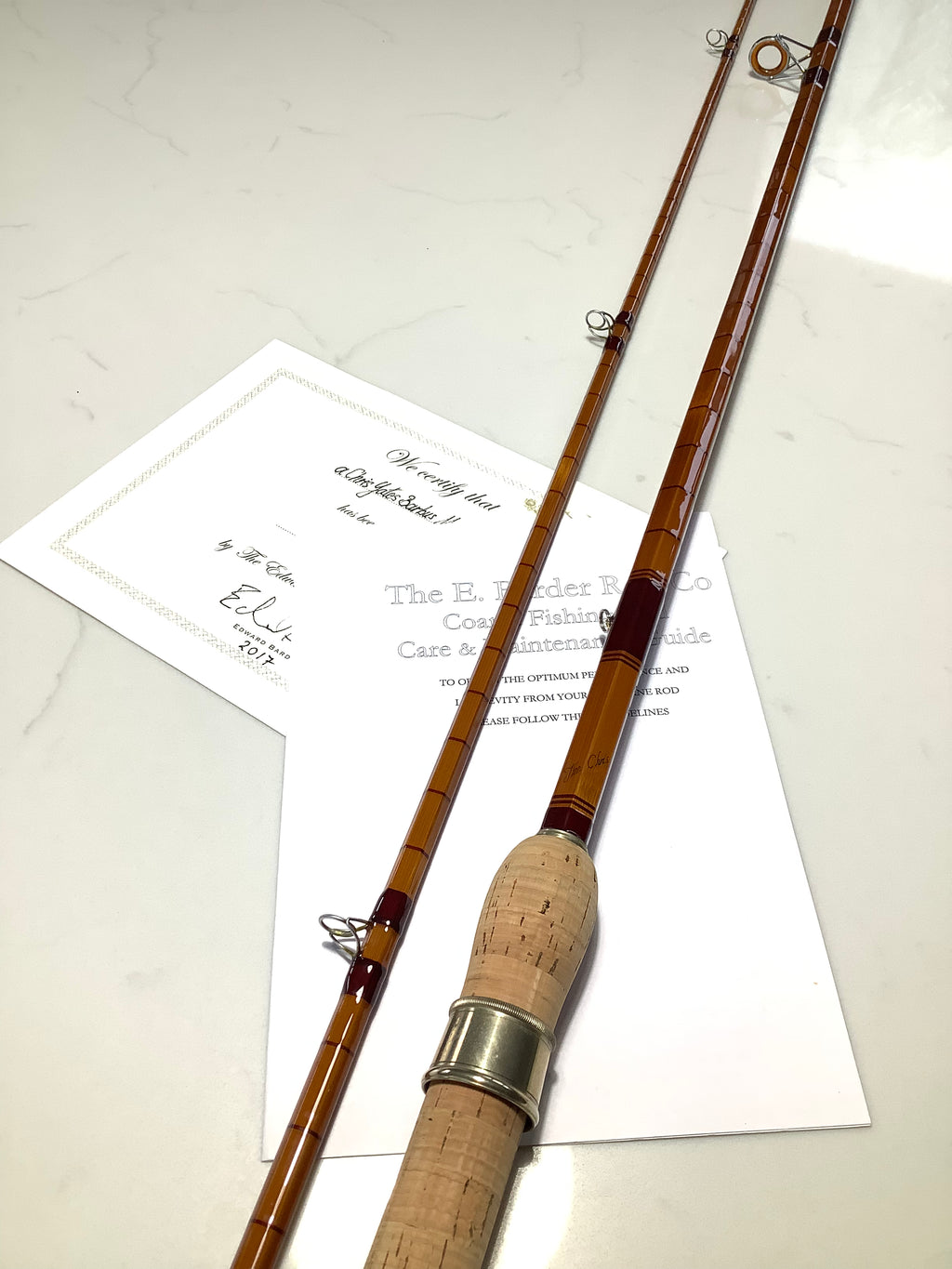 EDWARD BARDER CHRIS YATES BARBUS MAXIMUS BUILT CANE ROD 2017