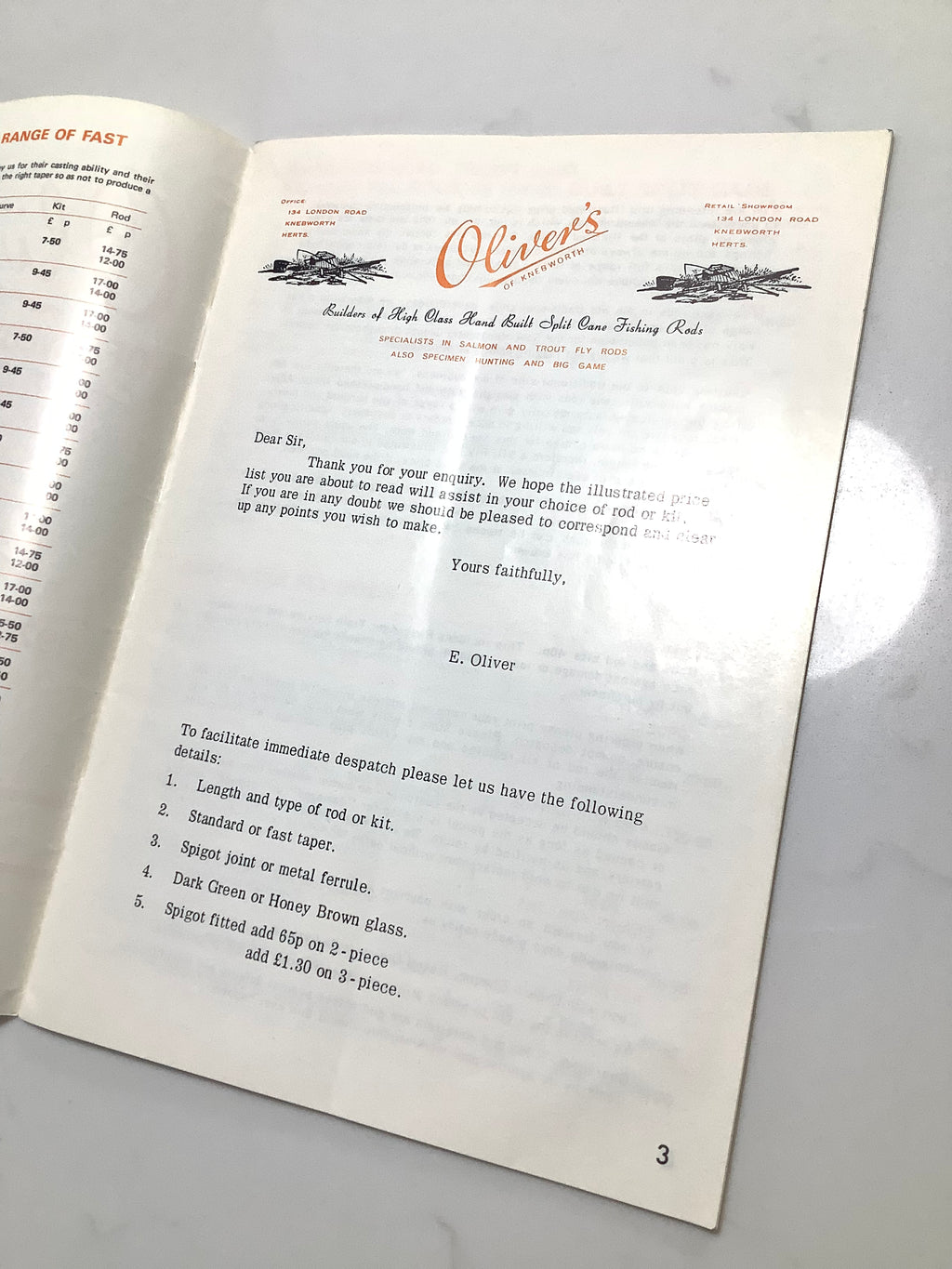 Olivers Of Knebworth 1973-74 Catalogue Guide