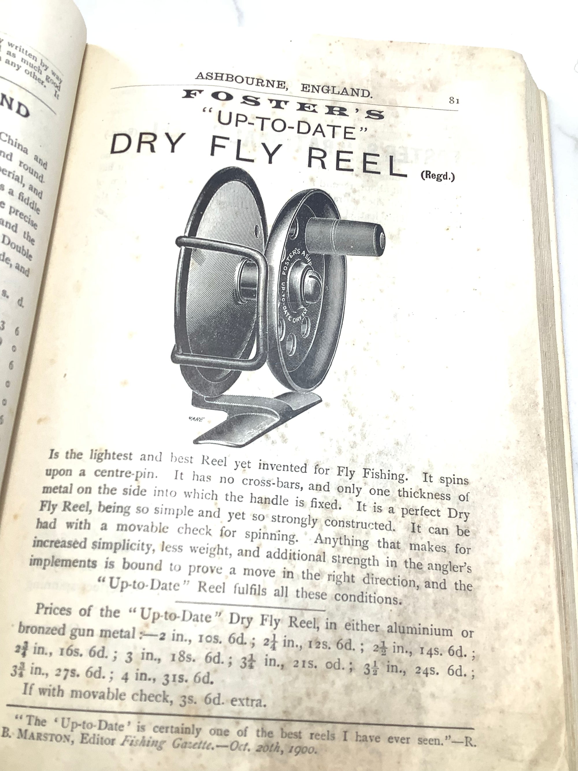 Rare Antique 1905 FOSTERS of Ashbourne Tackle Guide