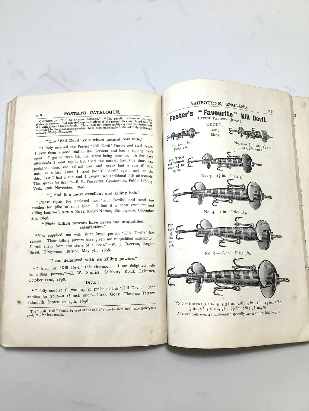 Rare Antique 1905 FOSTERS of Ashbourne Tackle Guide