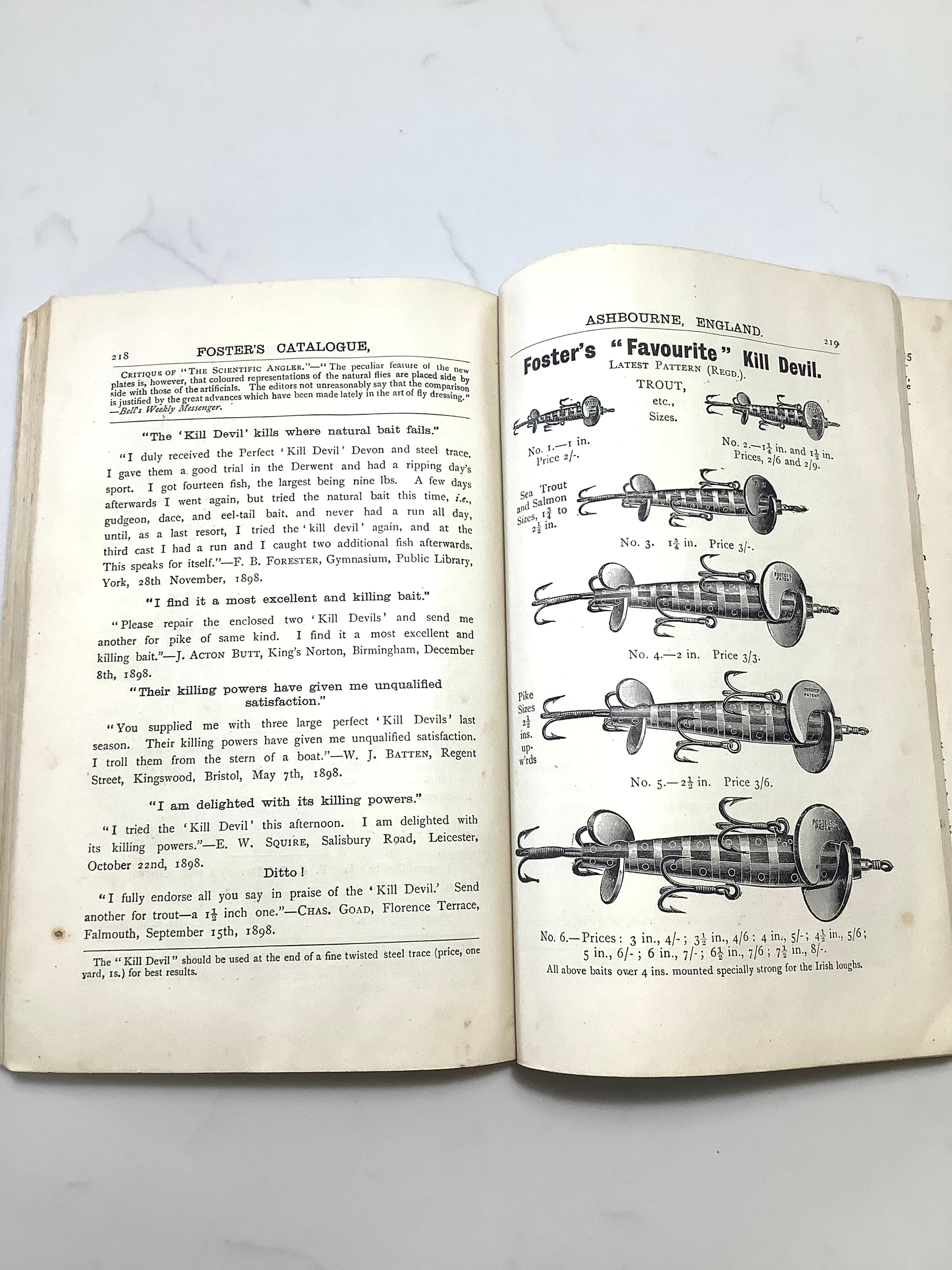 Rare Antique 1905 FOSTERS of Ashbourne Tackle Guide