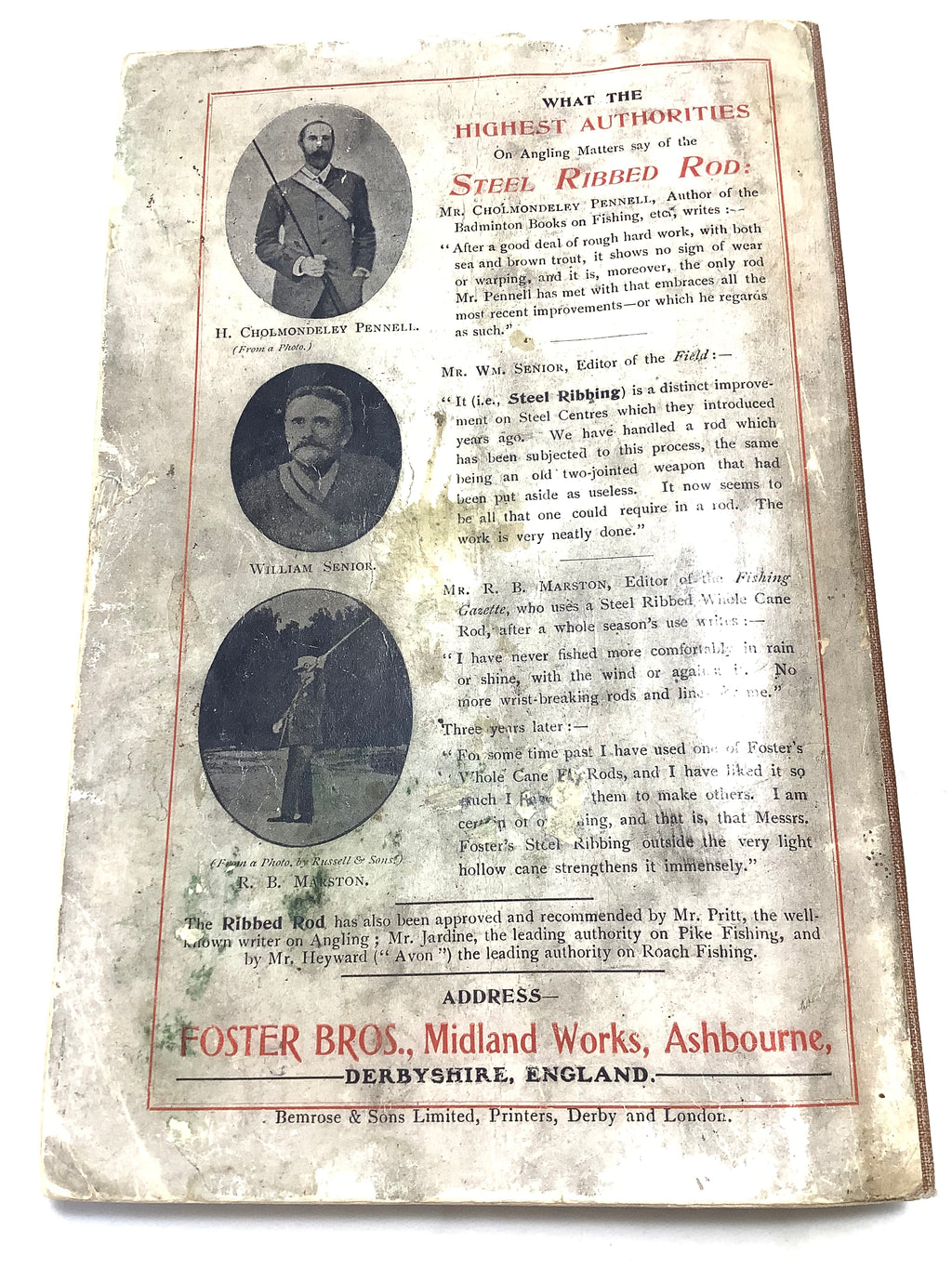 Rare Antique 1905 FOSTERS of Ashbourne Tackle Guide