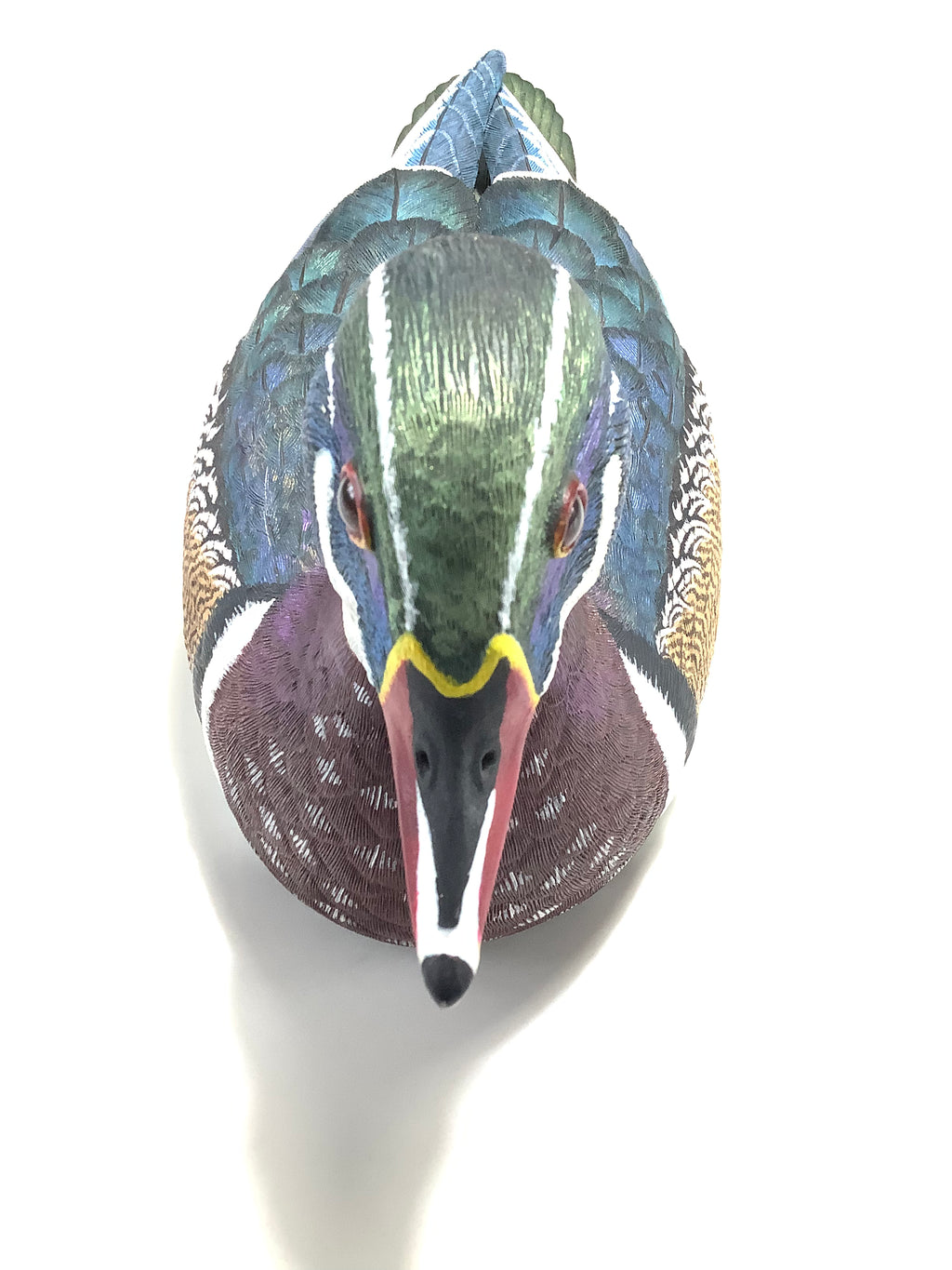 Hand Carved Painted WOOD DUCK By Master Carver Colin Clark BDWCA Award Winner