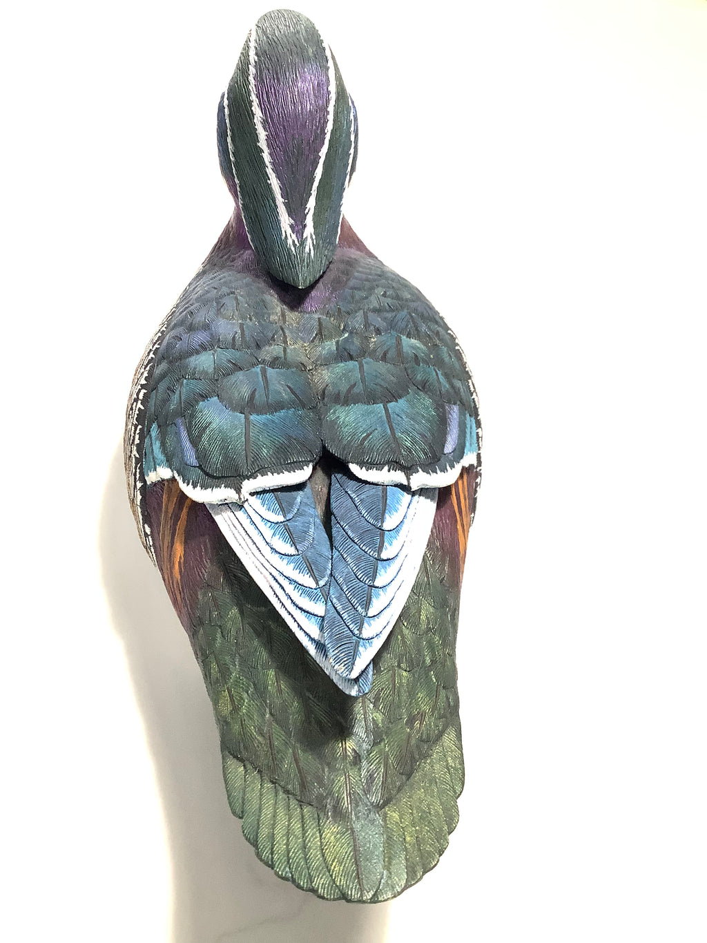 Hand Carved Painted WOOD DUCK By Master Carver Colin Clark BDWCA Award Winner