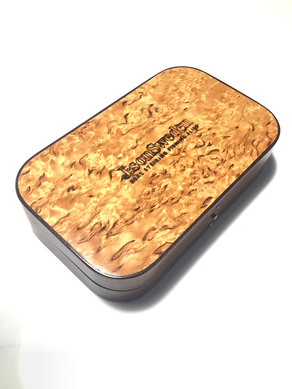 Scarce LARS ANDERSON of SWEDEN Hand Crafted Exotic Wood Fly Box for J:SON Best Swedish Made Flies