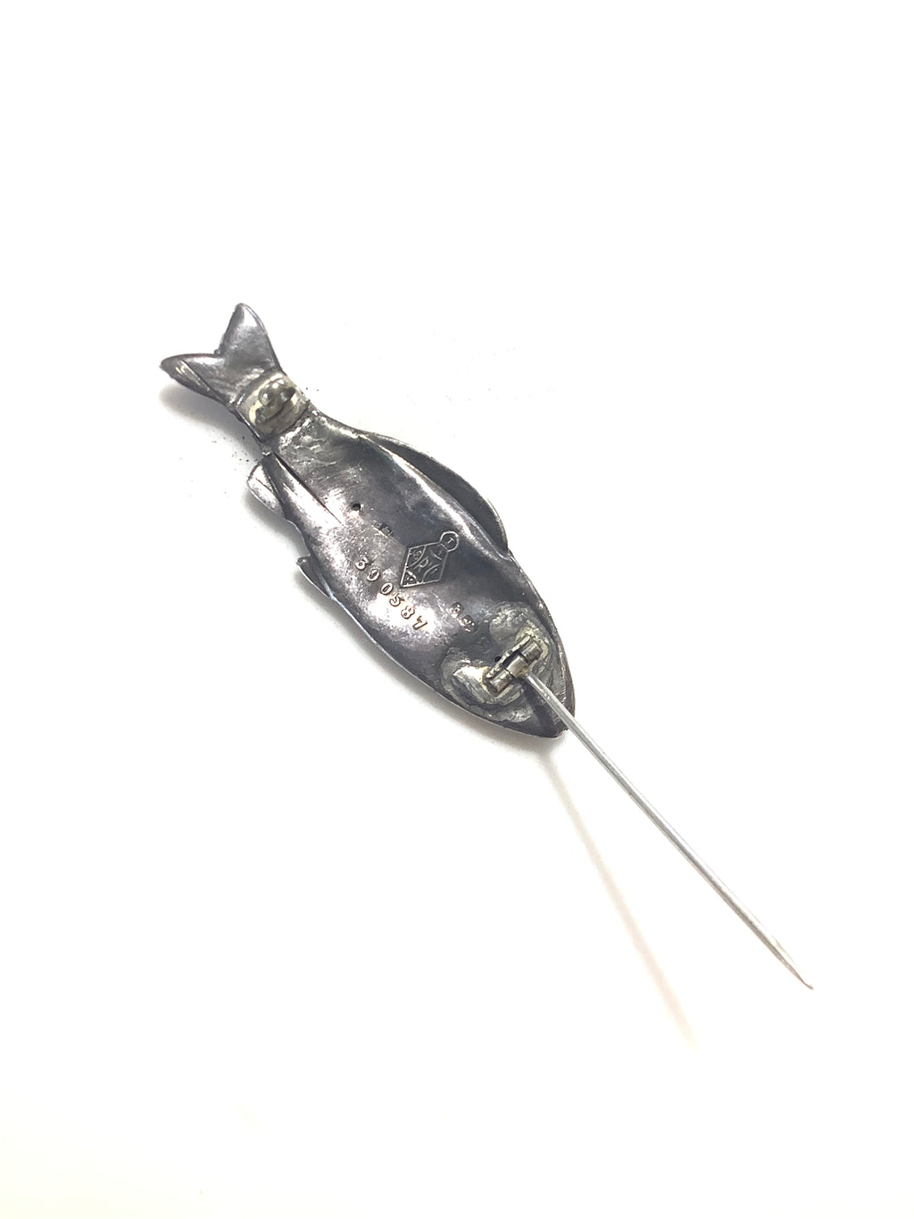 Circa 1882 Silver Fish Brooch