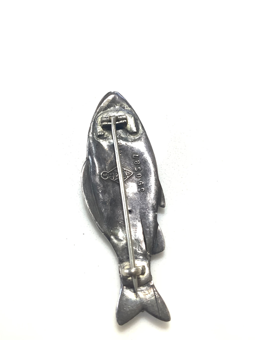 Circa 1882 Silver Fish Brooch