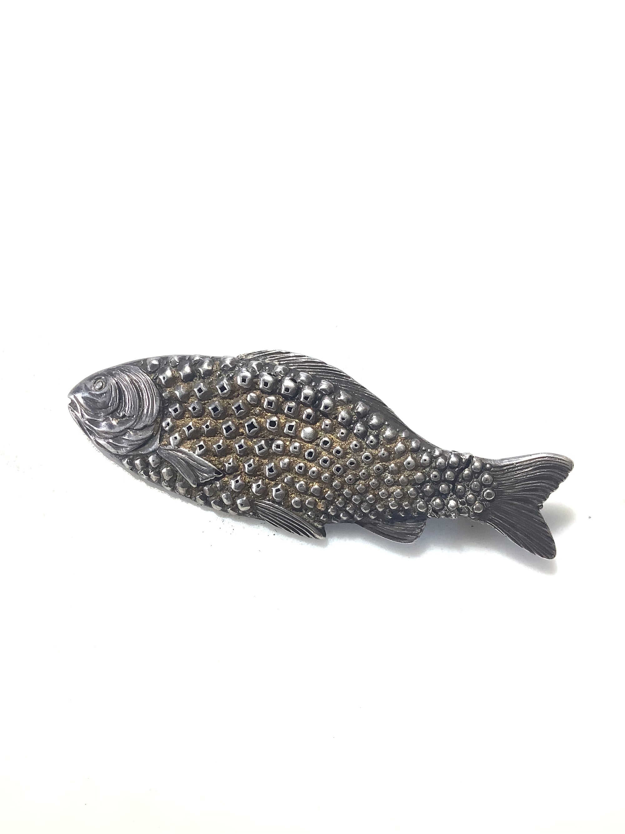 Circa 1882 Silver Fish Brooch