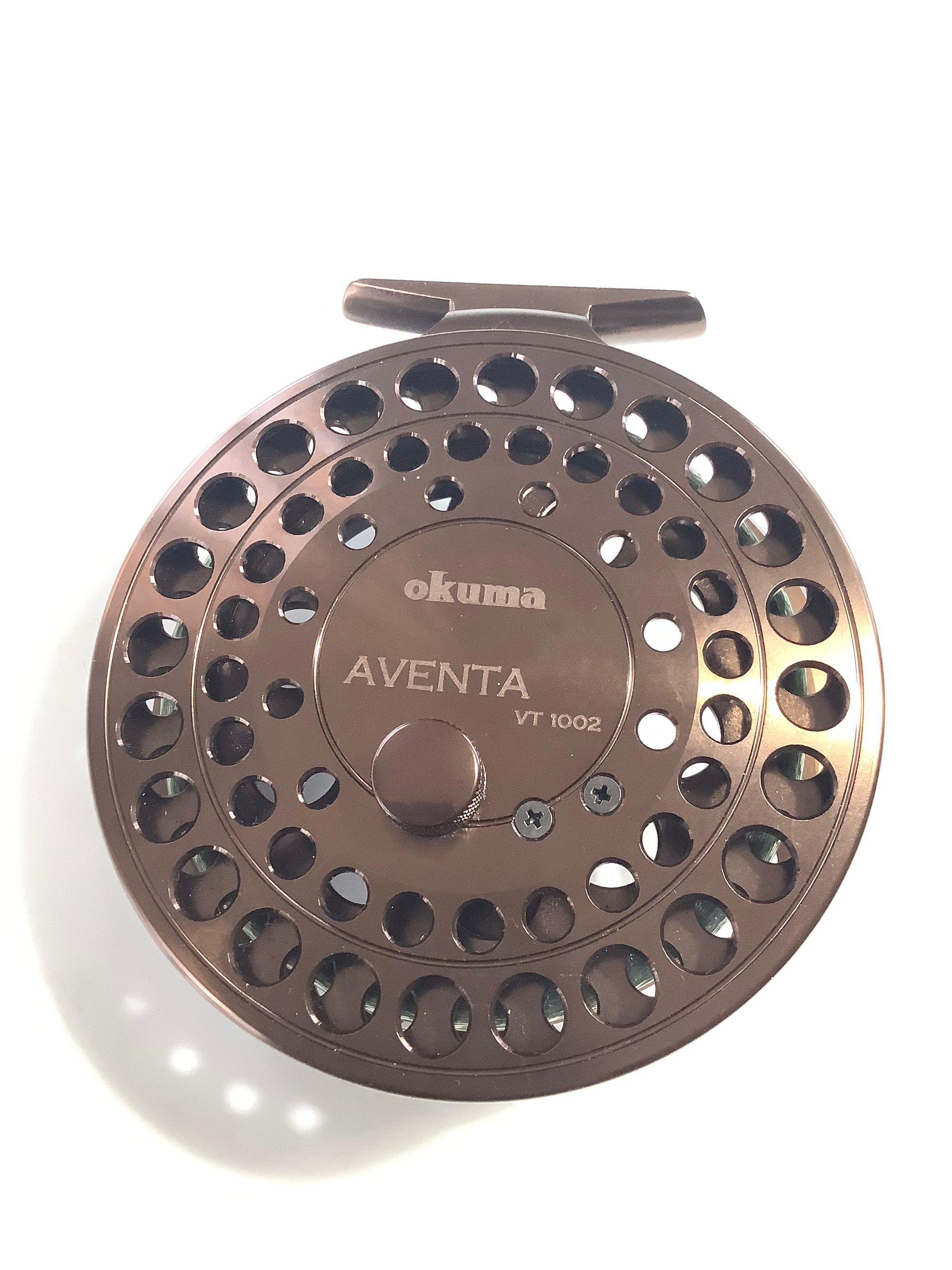 okuma aventa vt 1002 centerpin reel OKUMA AVENTA VT1002 First Model Centrepin – Antique & Vintage Fishing Tackle