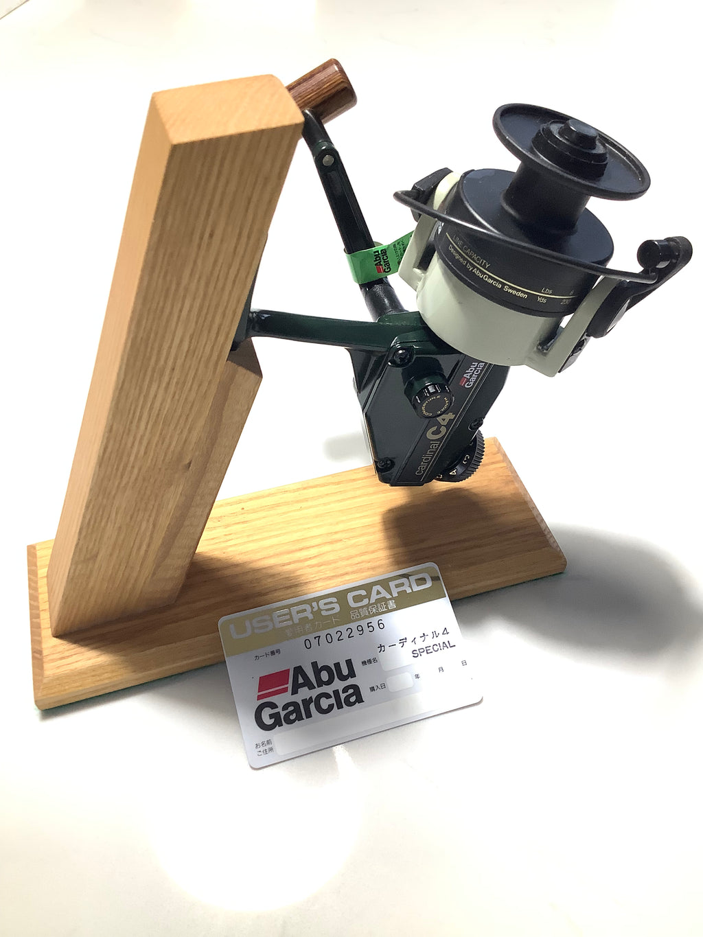 Solid Oak wood Reel Presentation Display Stand
