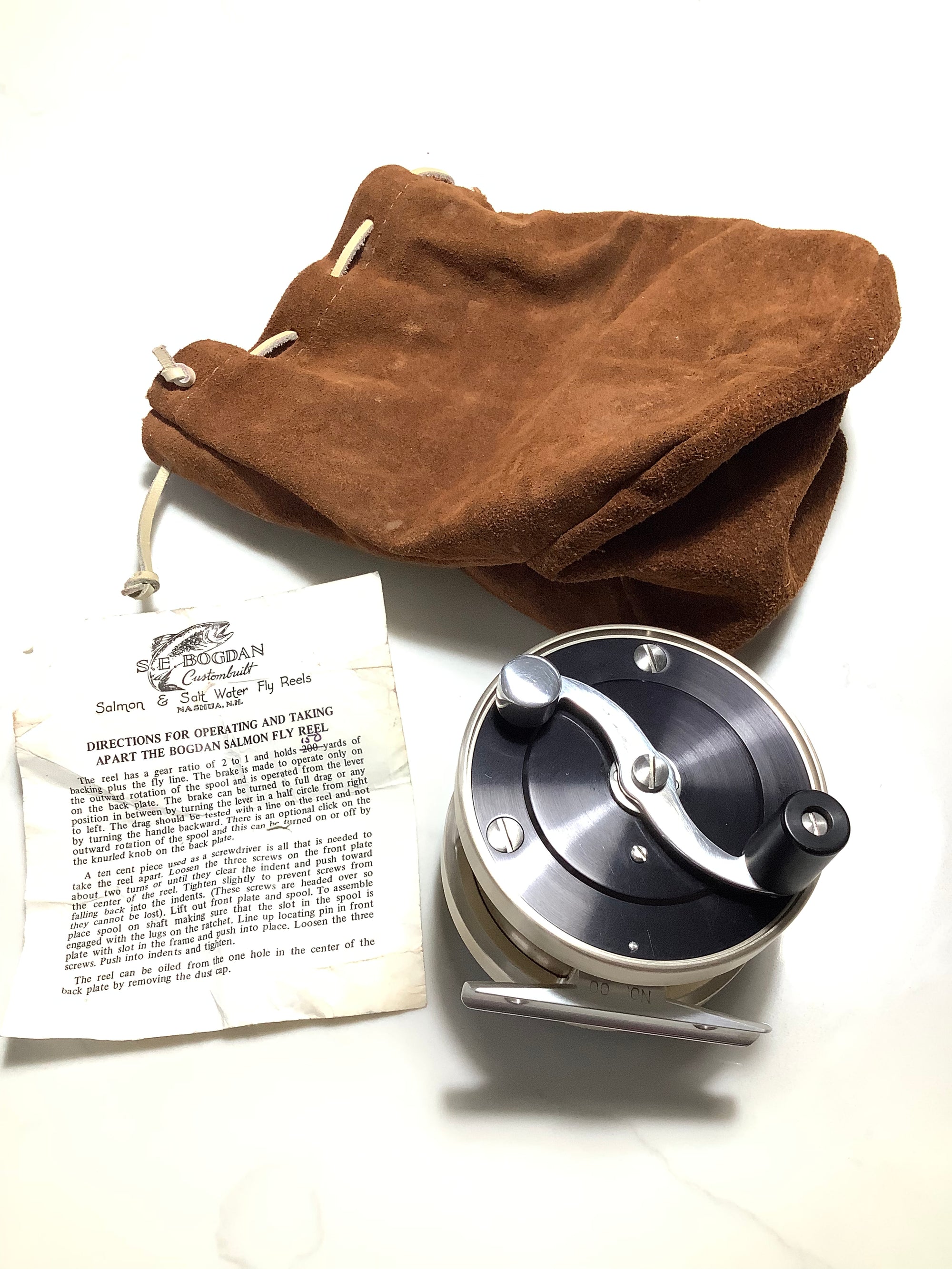 bogdan fly reel S.E.BOGDAN FLY REEL- N0.OO (AS NEW) – Antique & Vintage Fishing Tackle