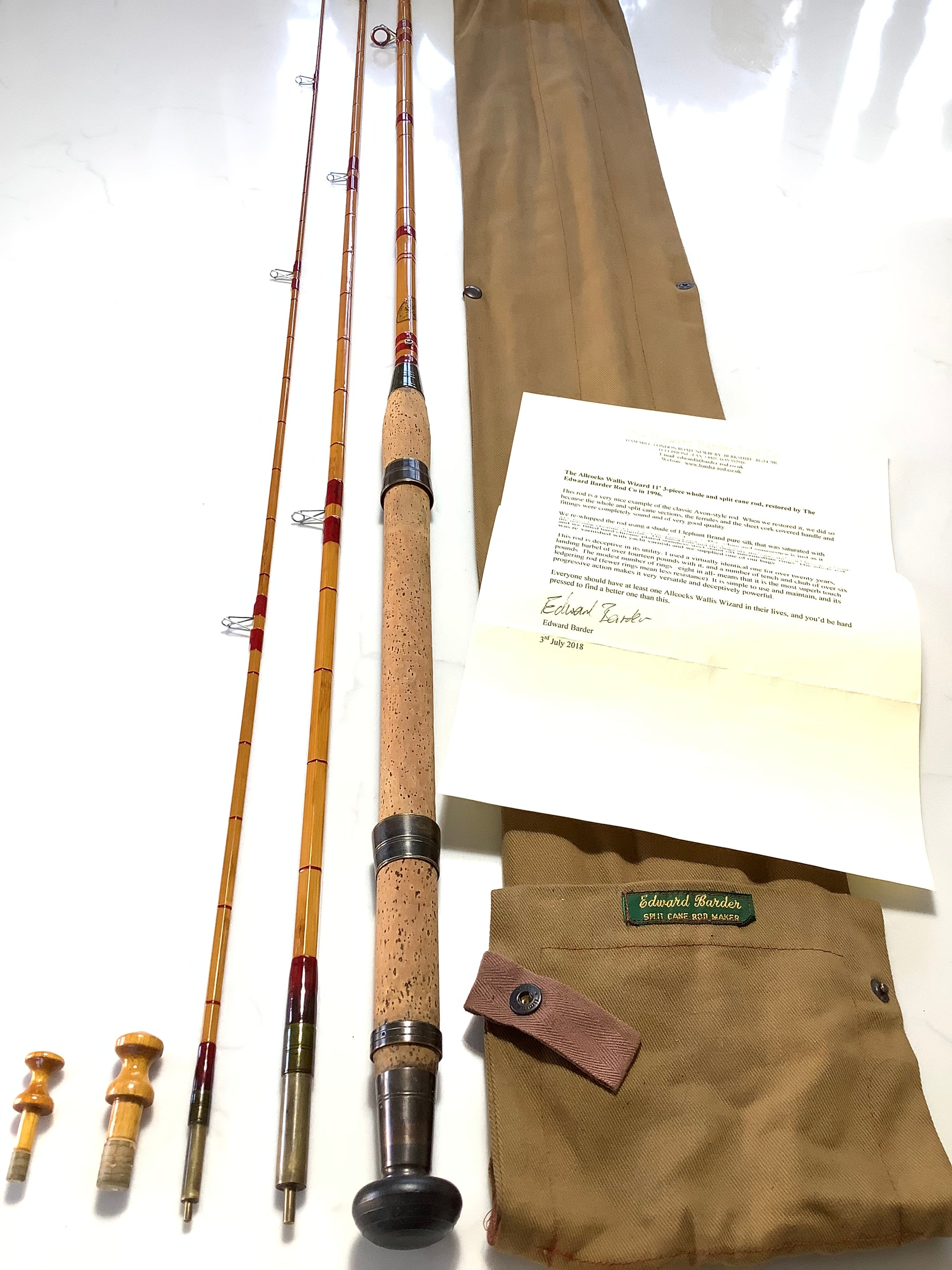 EDWARD BARDER Restored Classic Wizard Built Cane rod
