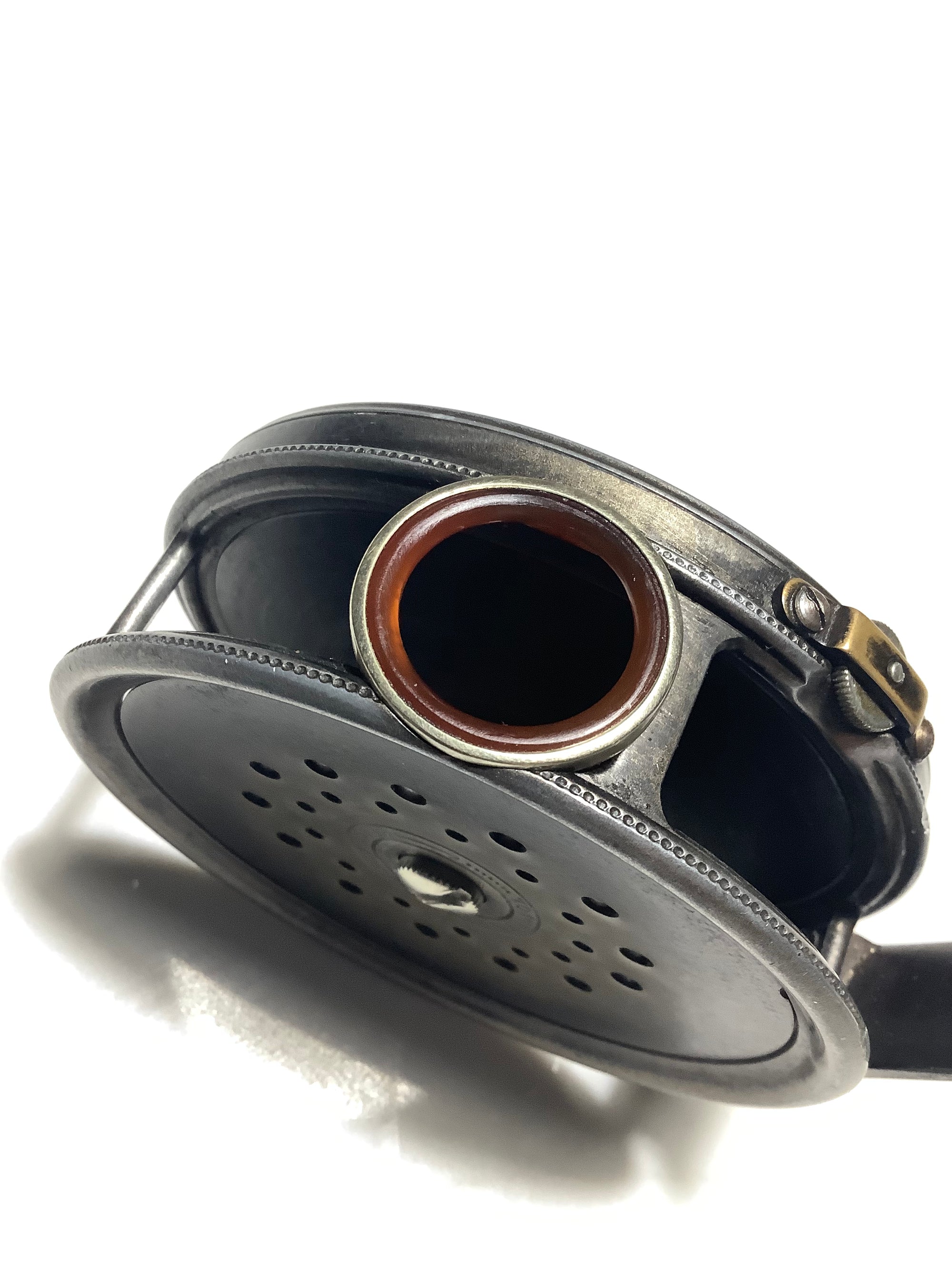 Rare￼ Antique Hardy Bros 1912 Perfect with RED AGATE Line Guide