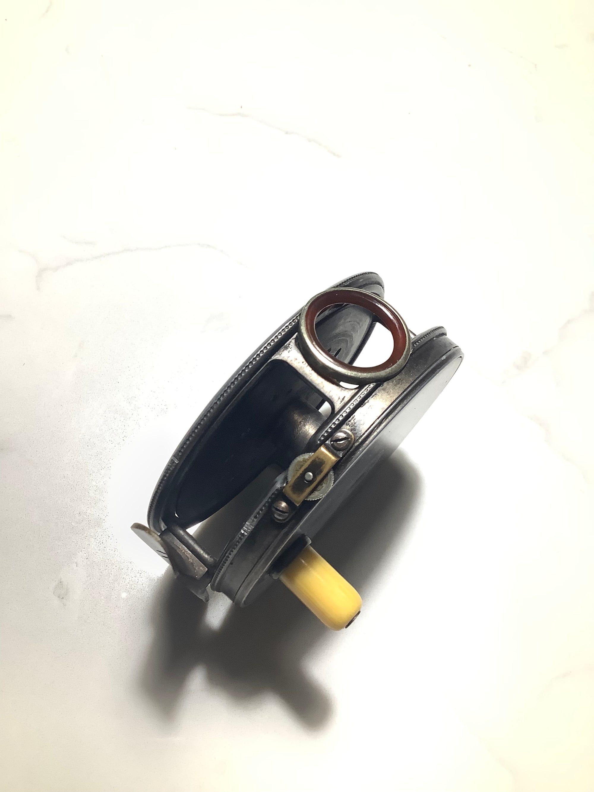 Rare￼ Antique Hardy Bros 1912 Perfect with RED AGATE Line Guide