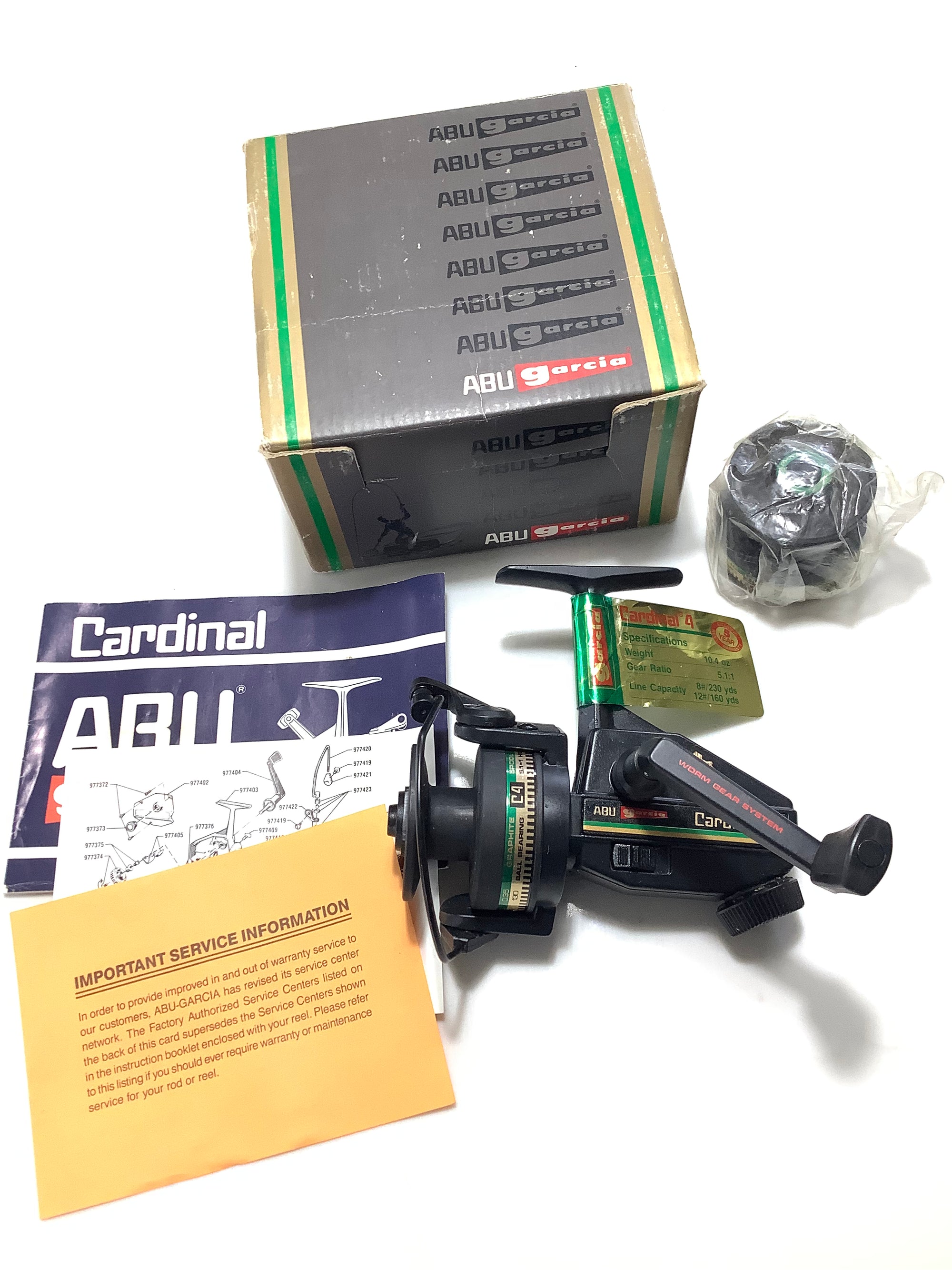 Unused ABU CARDINAL 4 Fixed Spool Reel Full Boxed Set