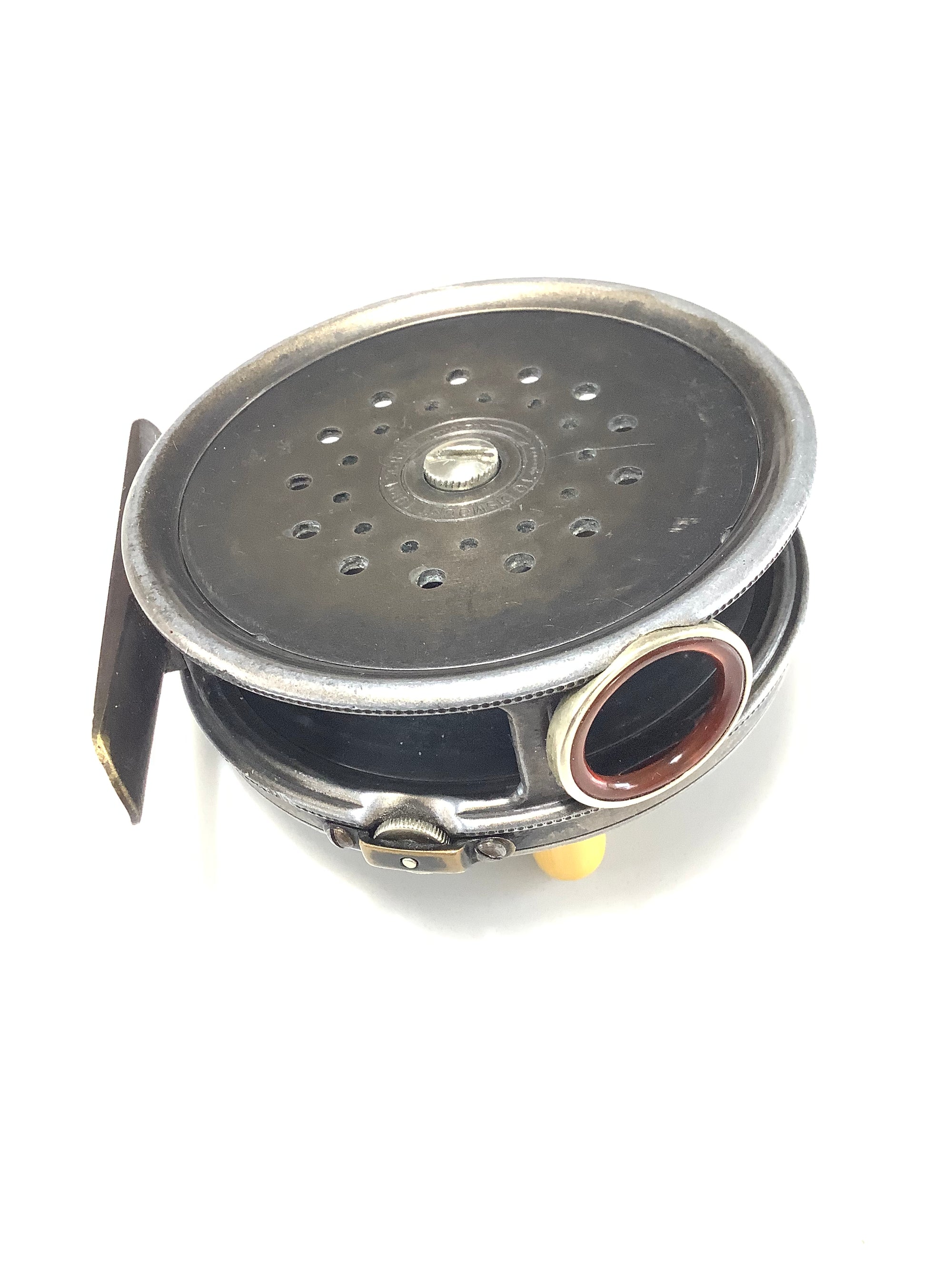 Rare￼ Antique Hardy Bros 1912 Perfect with RED AGATE Line Guide