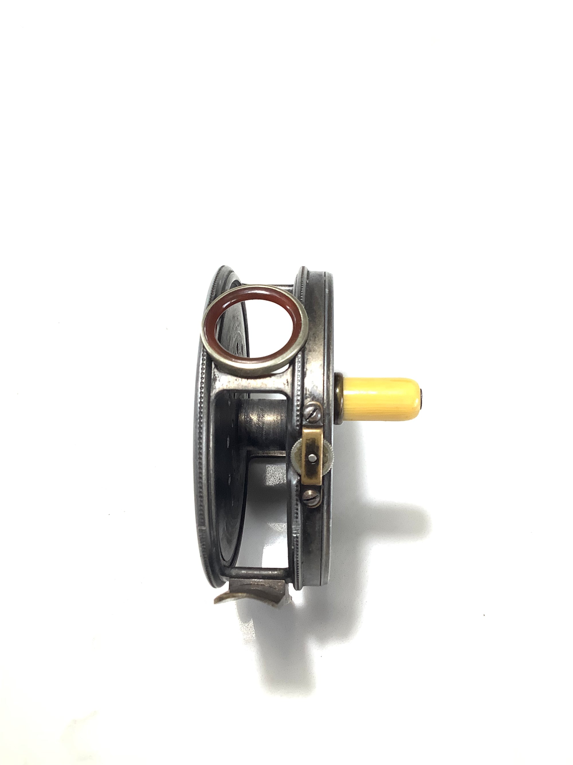 Rare￼ Antique Hardy Bros 1912 Perfect with RED AGATE Line Guide