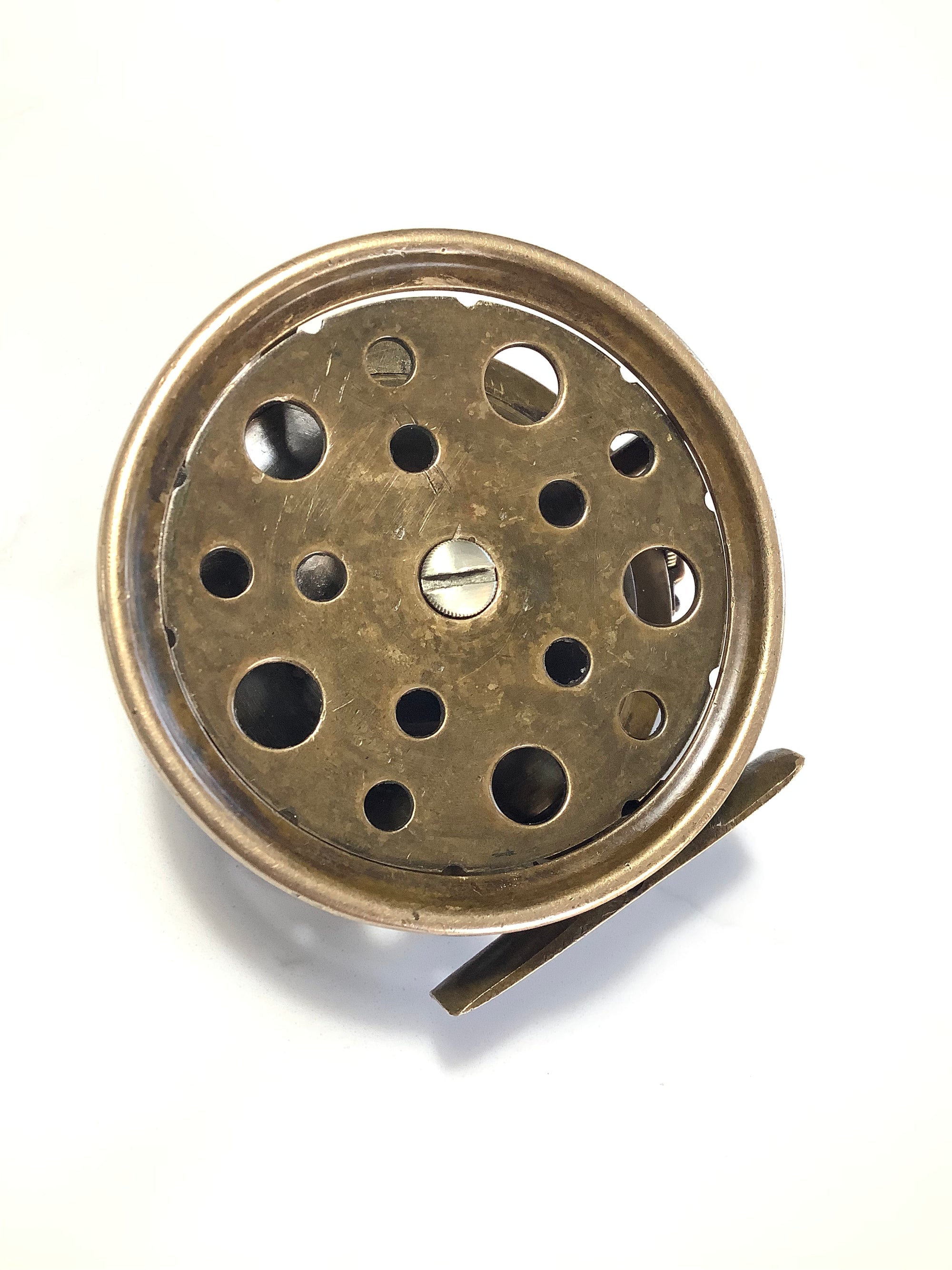 ANTIQUE 1896 HARDY BROS 3 1/4” Brass Perfect Fly Reel The Rare 3 1/4” Size