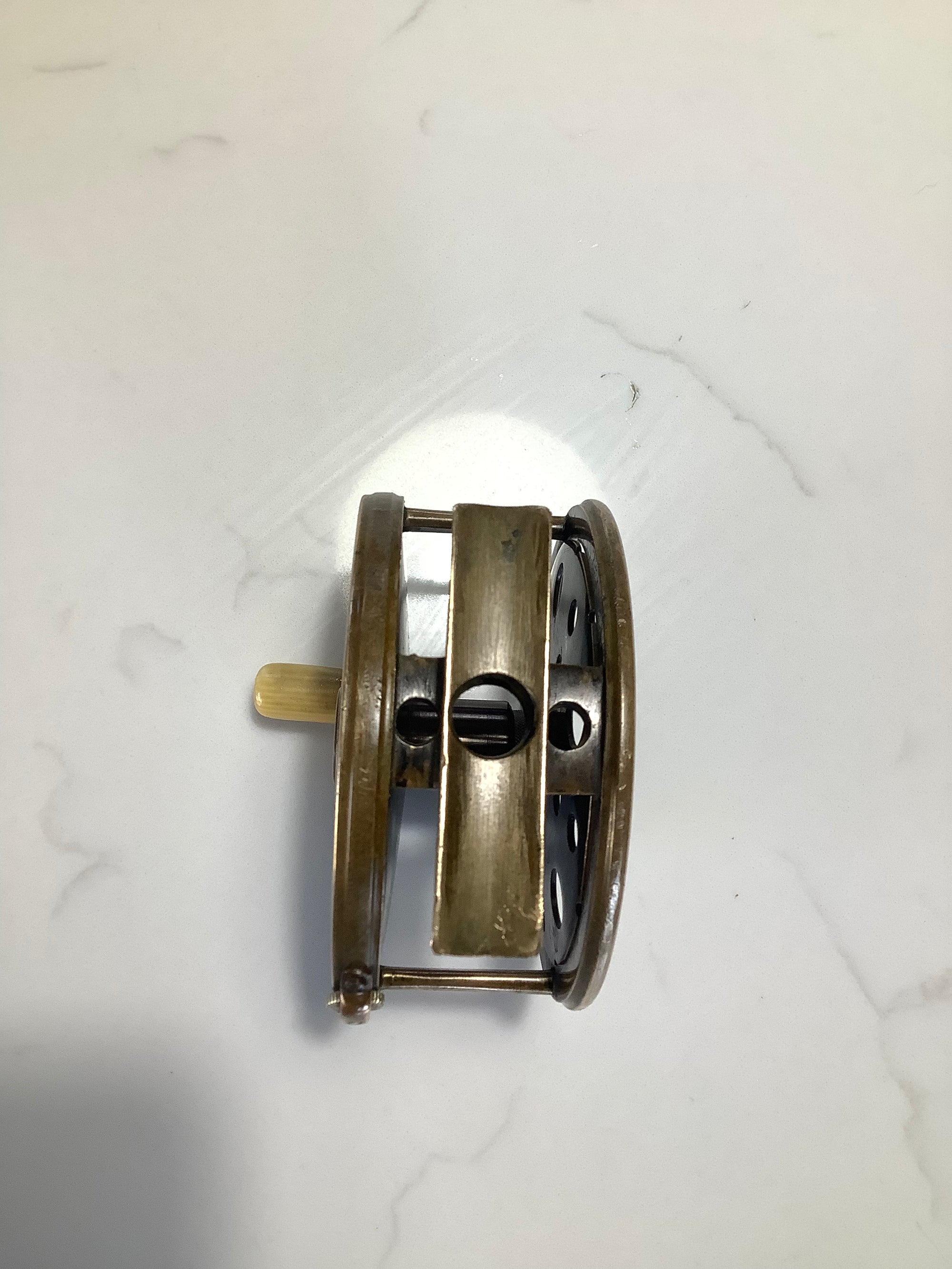 ANTIQUE 1896 HARDY BROS 3 1/4” Brass Perfect Fly Reel The Rare 3 1/4” Size