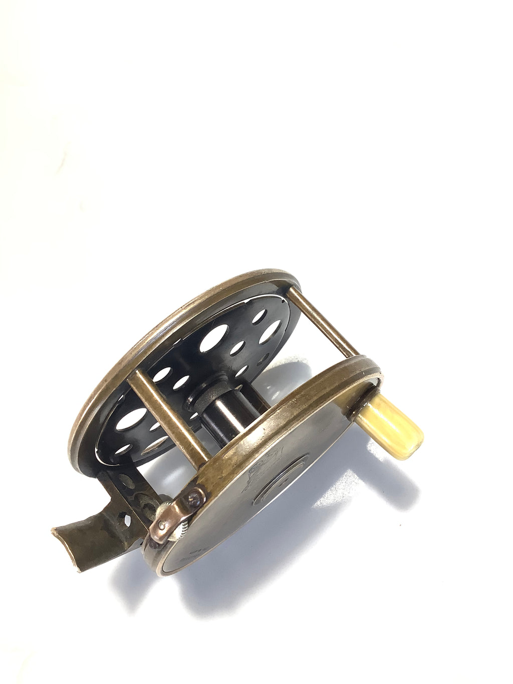 ANTIQUE 1896 HARDY BROS 3 1/4” Brass Perfect Fly Reel The Rare 3 1/4” Size