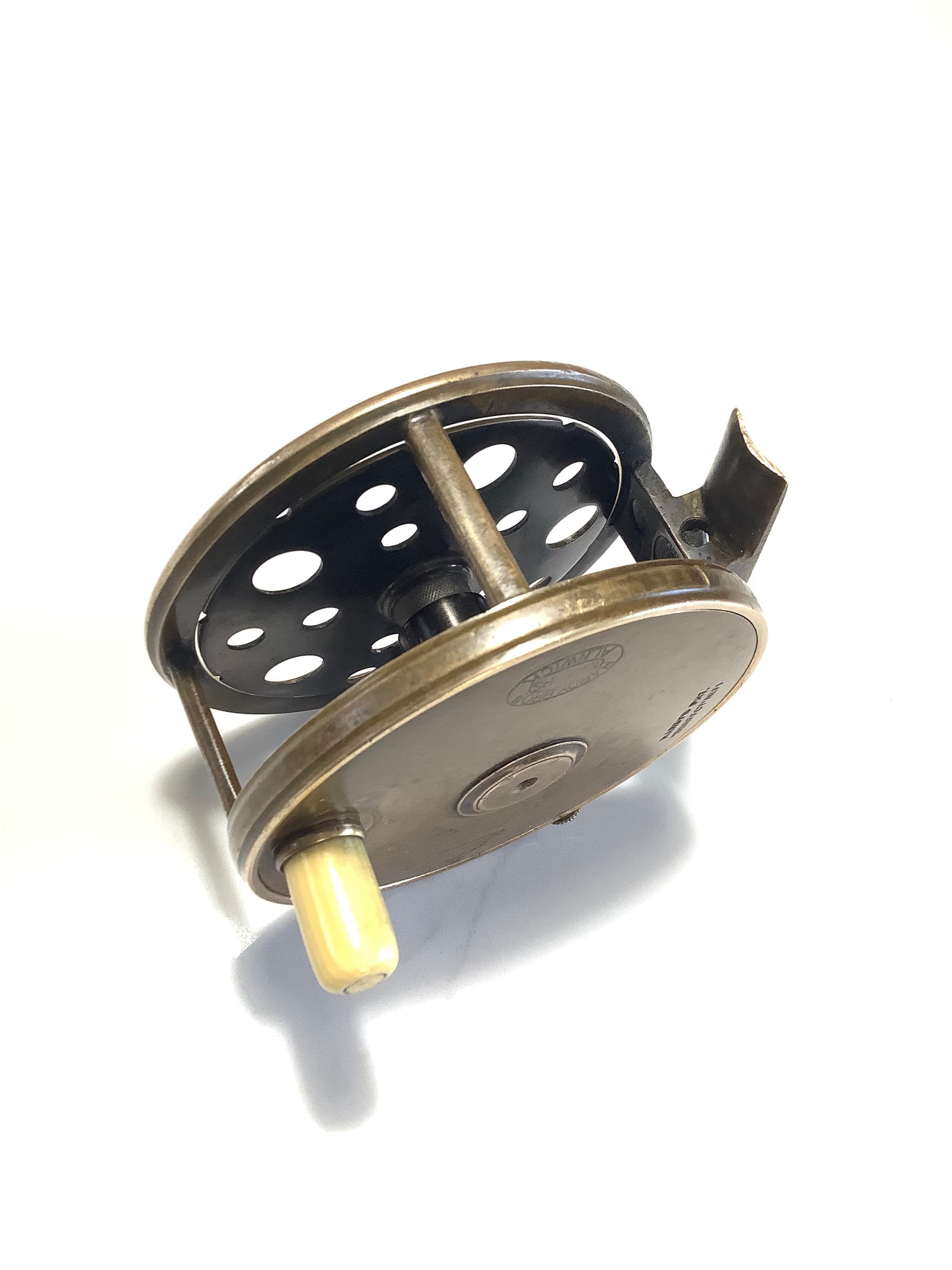 ANTIQUE 1896 HARDY BROS 3 1/4” Brass Perfect Fly Reel The Rare 3 1/4” Size