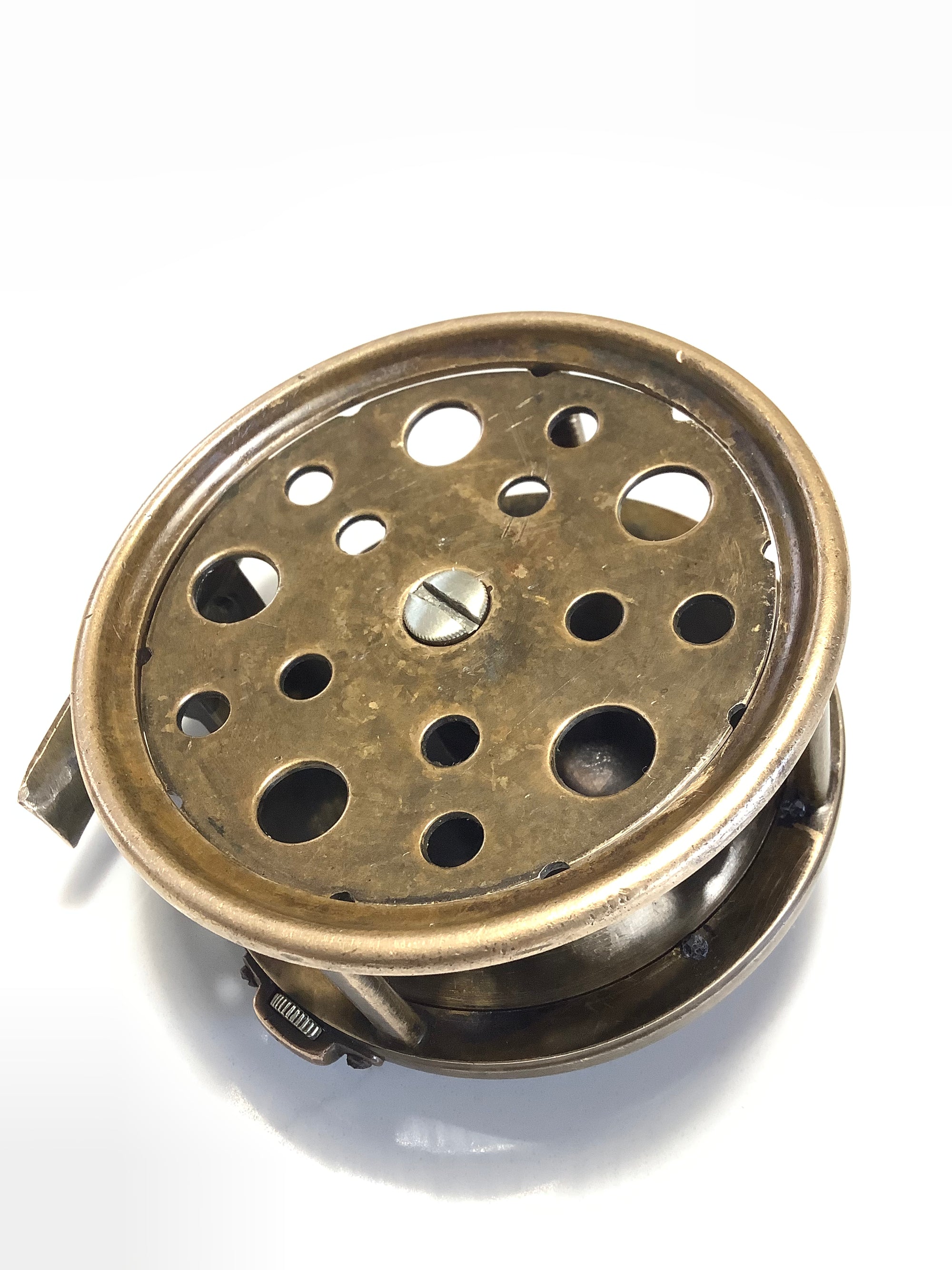 ANTIQUE 1896 HARDY BROS 3 1/4” Brass Perfect Fly Reel The Rare 3 1/4” Size