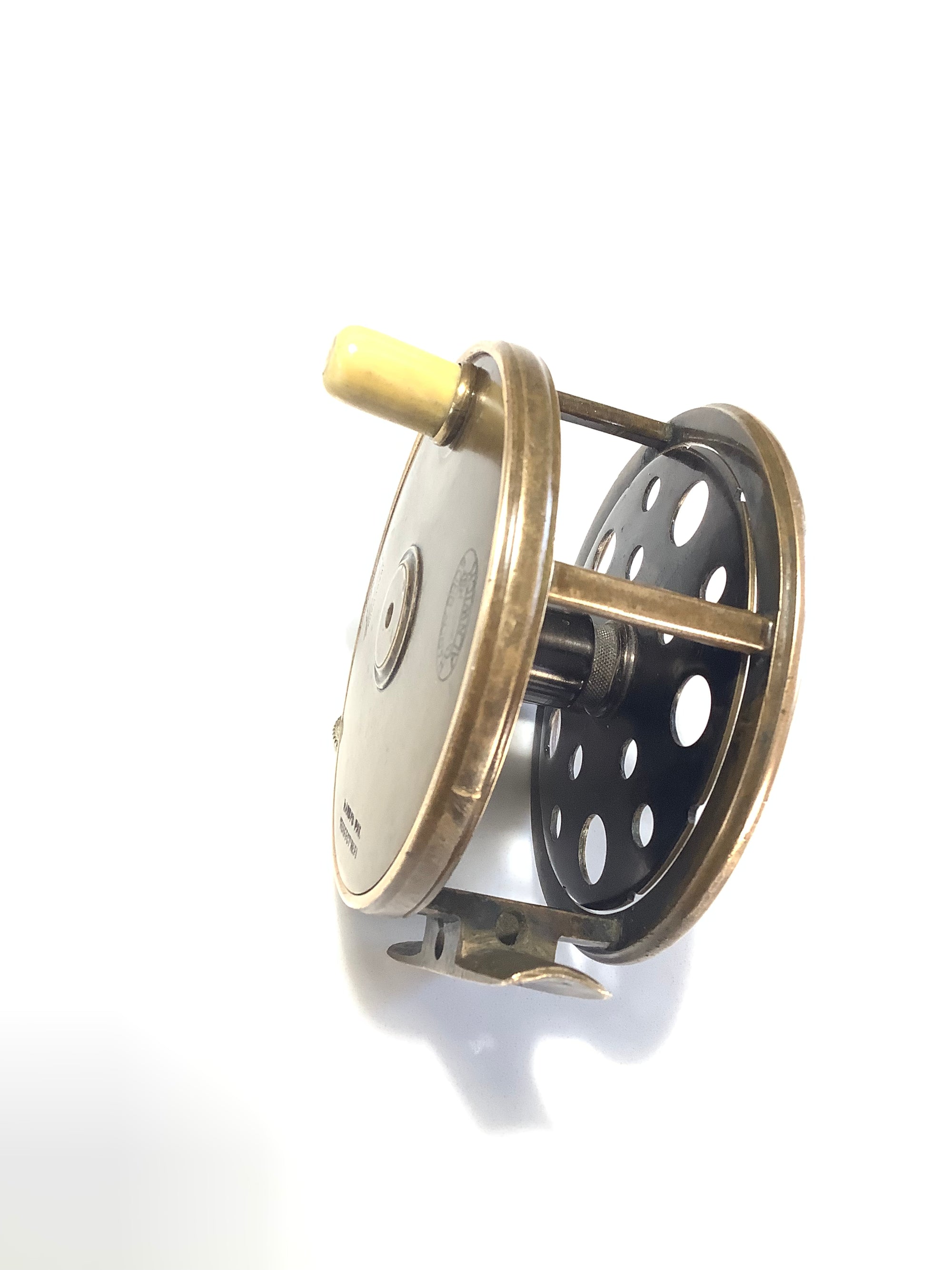 ANTIQUE 1896 HARDY BROS 3 1/4” Brass Perfect Fly Reel The Rare 3 1/4” Size