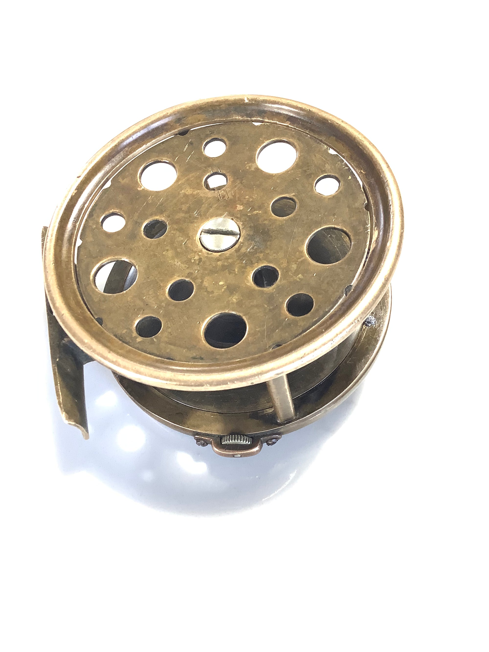 ANTIQUE 1896 HARDY BROS 3 1/4” Brass Perfect Fly Reel The Rare 3 1/4” Size