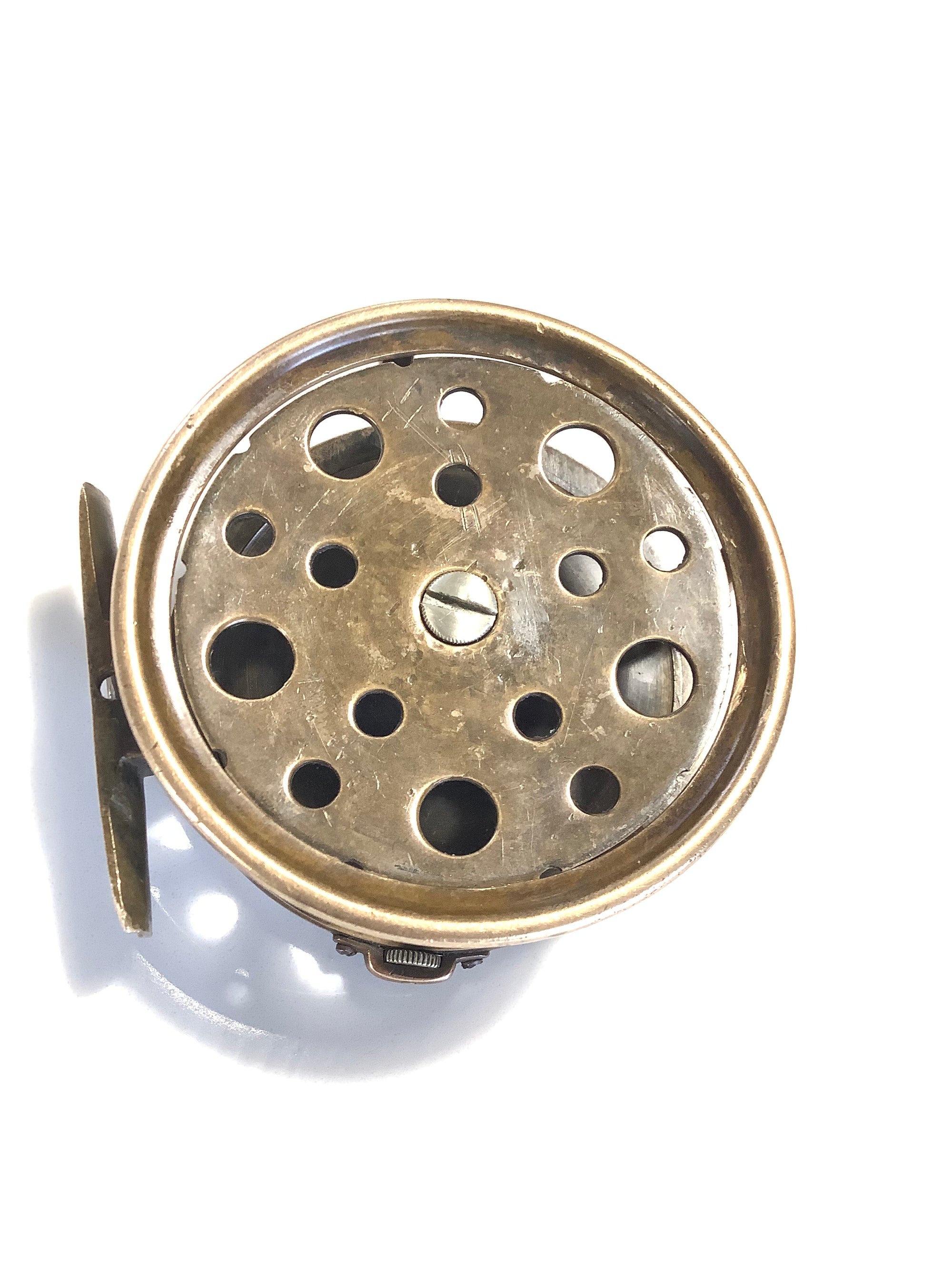 ANTIQUE 1896 HARDY BROS 3 1/4” Brass Perfect Fly Reel The Rare 3 1/4” Size