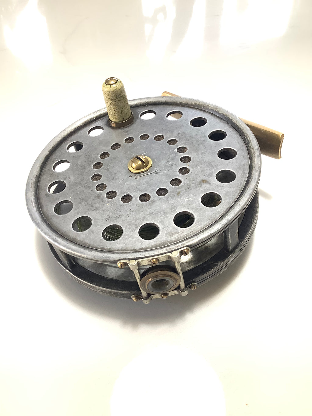 Antique EGGINGTON of Merton Fly Reel with AGATE LG Scarce
