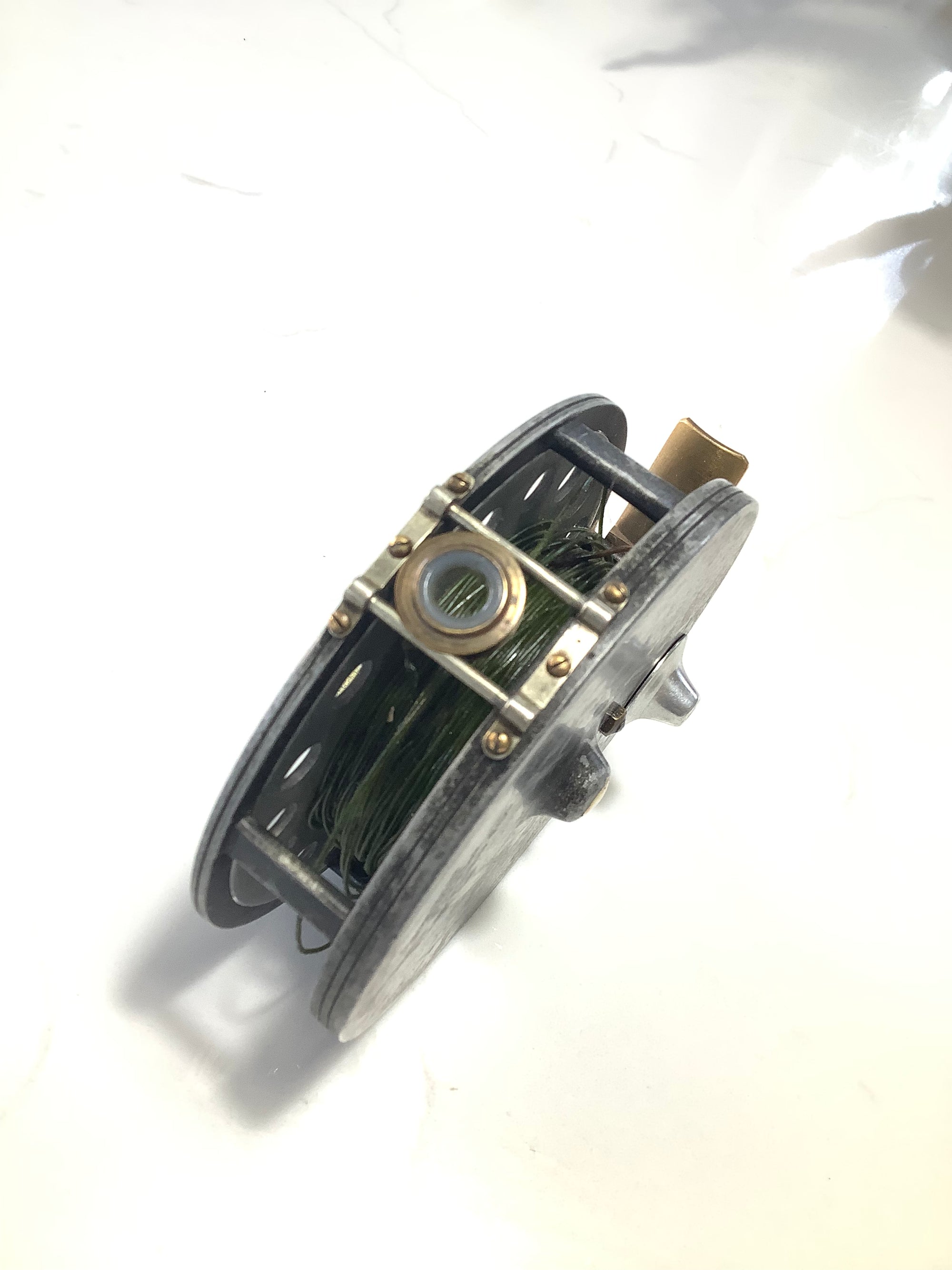 Antique EGGINGTON of Merton Fly Reel with AGATE LG Scarce