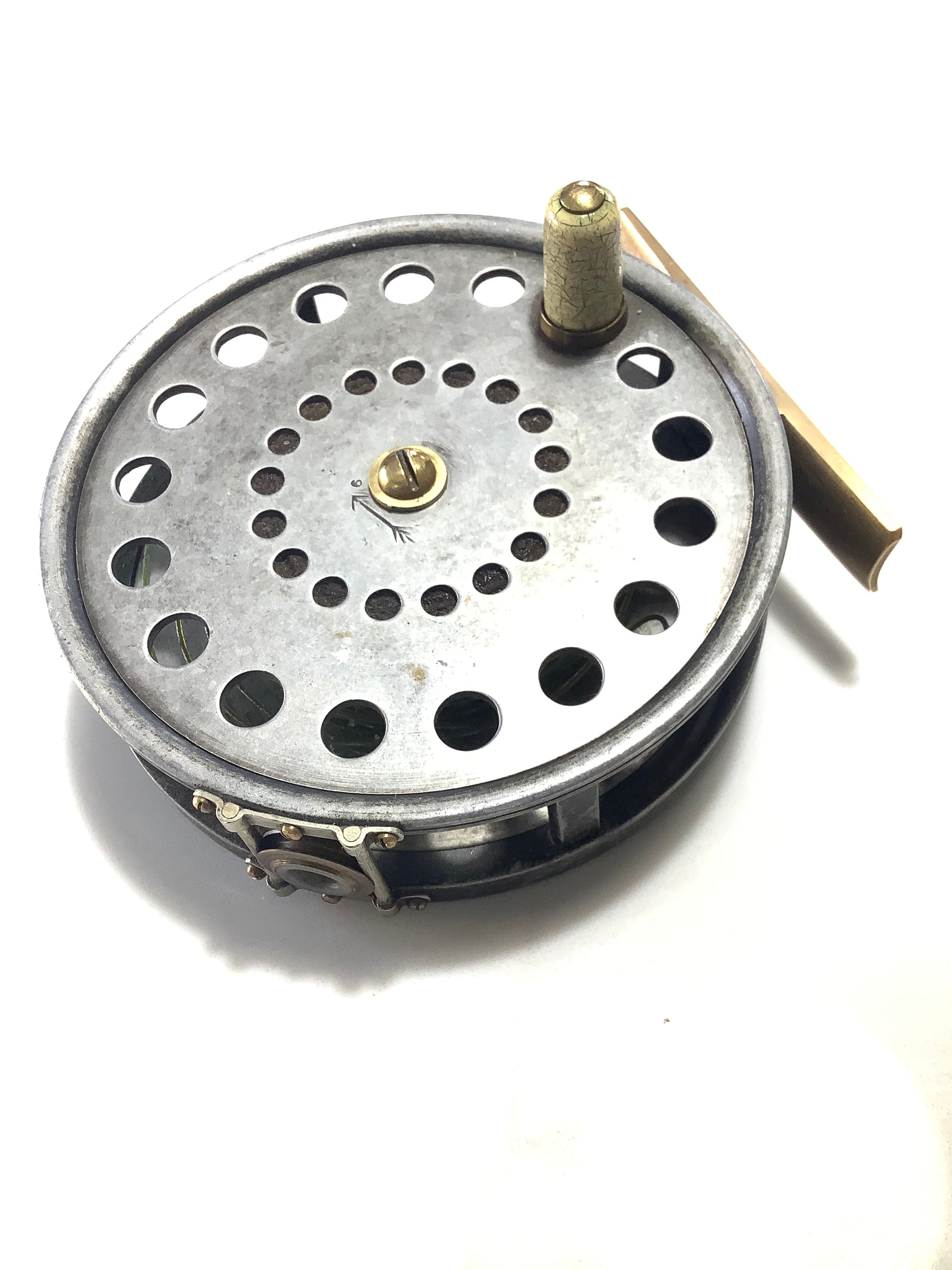 Antique EGGINGTON of Merton Fly Reel with AGATE LG Scarce