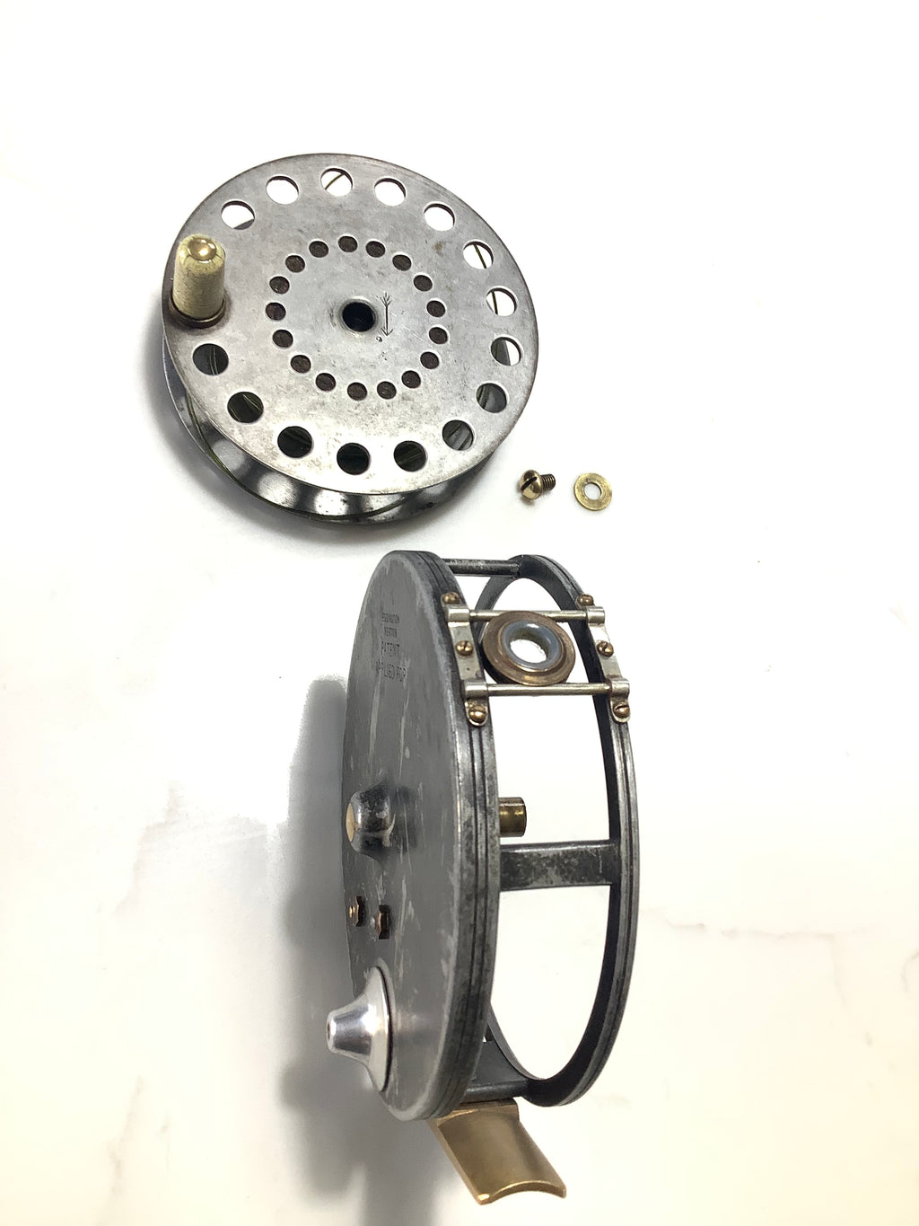 Antique EGGINGTON of Merton Fly Reel with AGATE LG Scarce