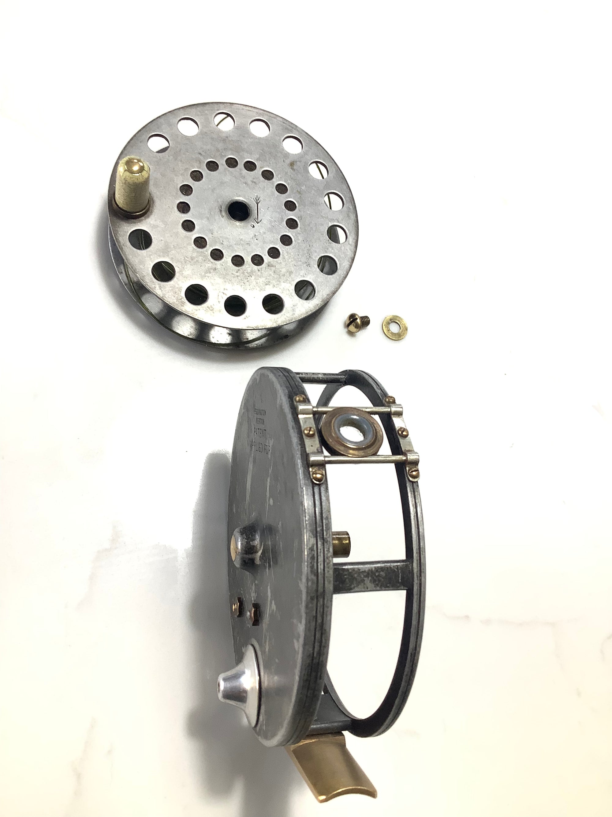 Antique EGGINGTON of Merton Fly Reel with AGATE LG Scarce