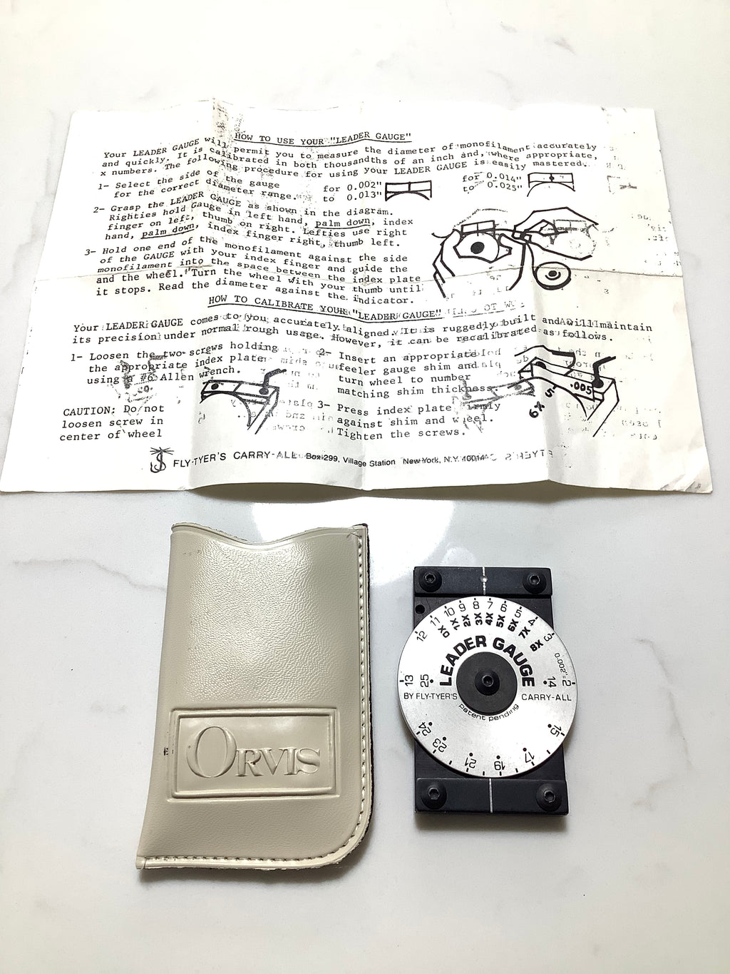 Scarce ORVIS Fly Fishers “ LEADER GAUGE”