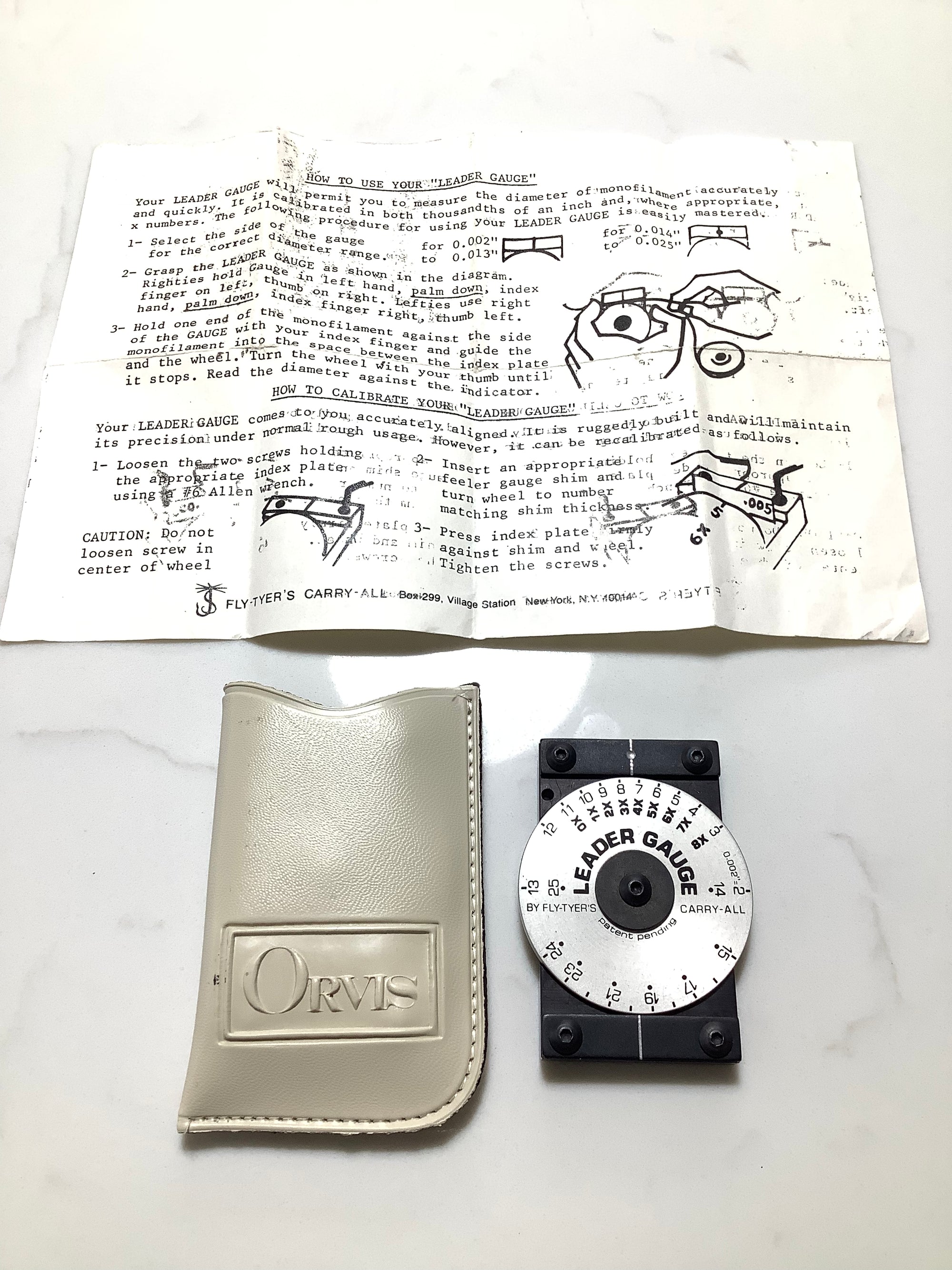 Scarce ORVIS Fly Fishers “ LEADER GAUGE”