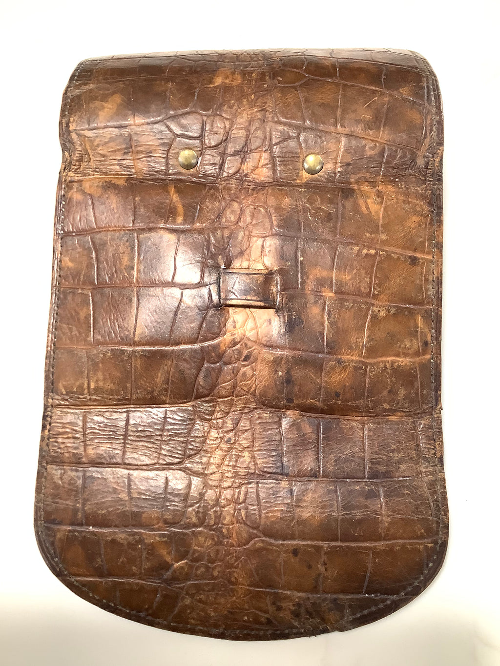 Antique Circa 1880 Crocodile Calf Trout Fly Wallet