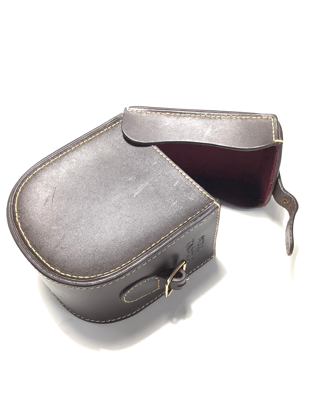 Rare Mill Tackle Company Block Leather Centrepin Case