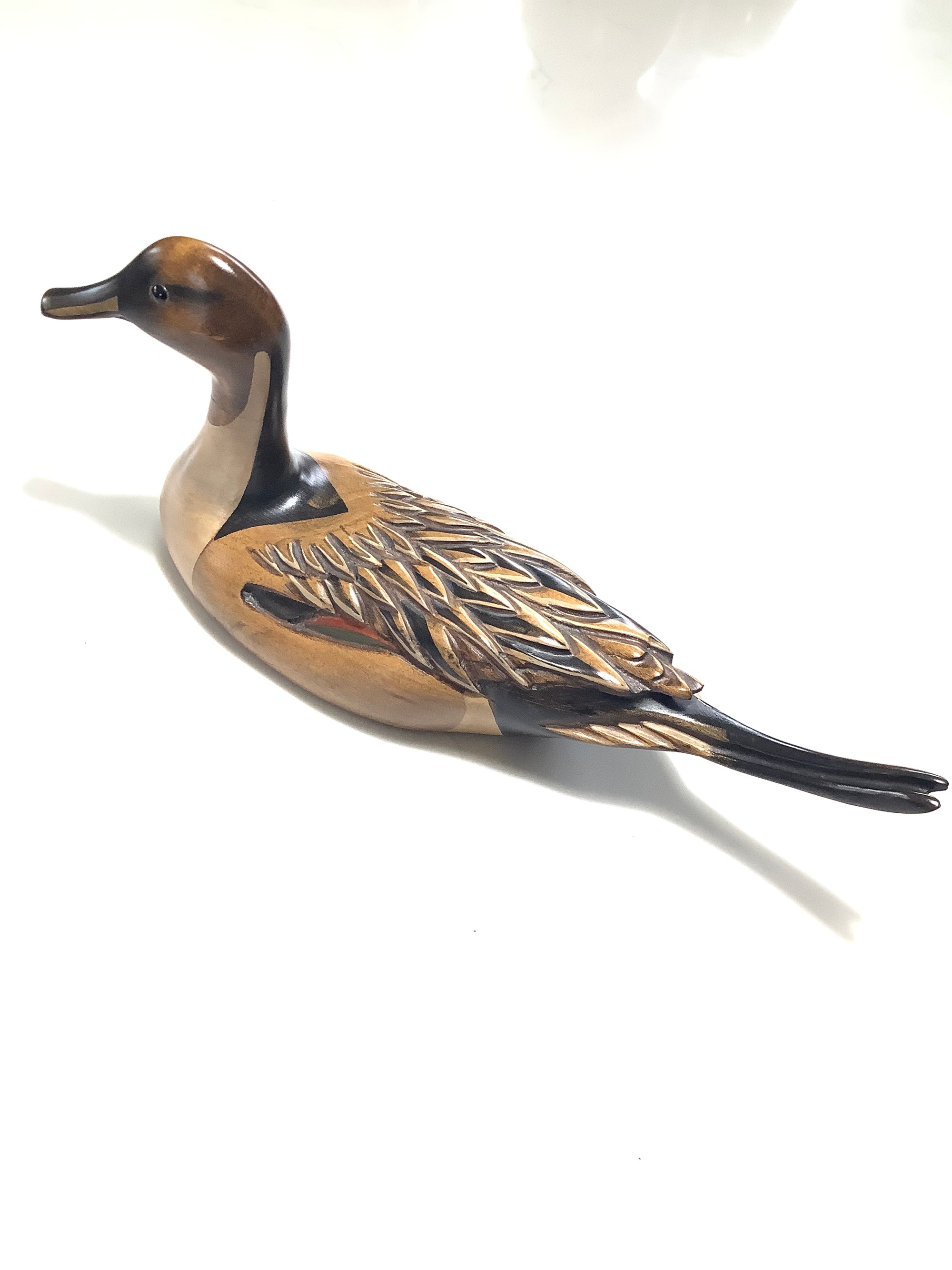 TOM TABER Hand Carved Wood Crafted PINTAIL Duck