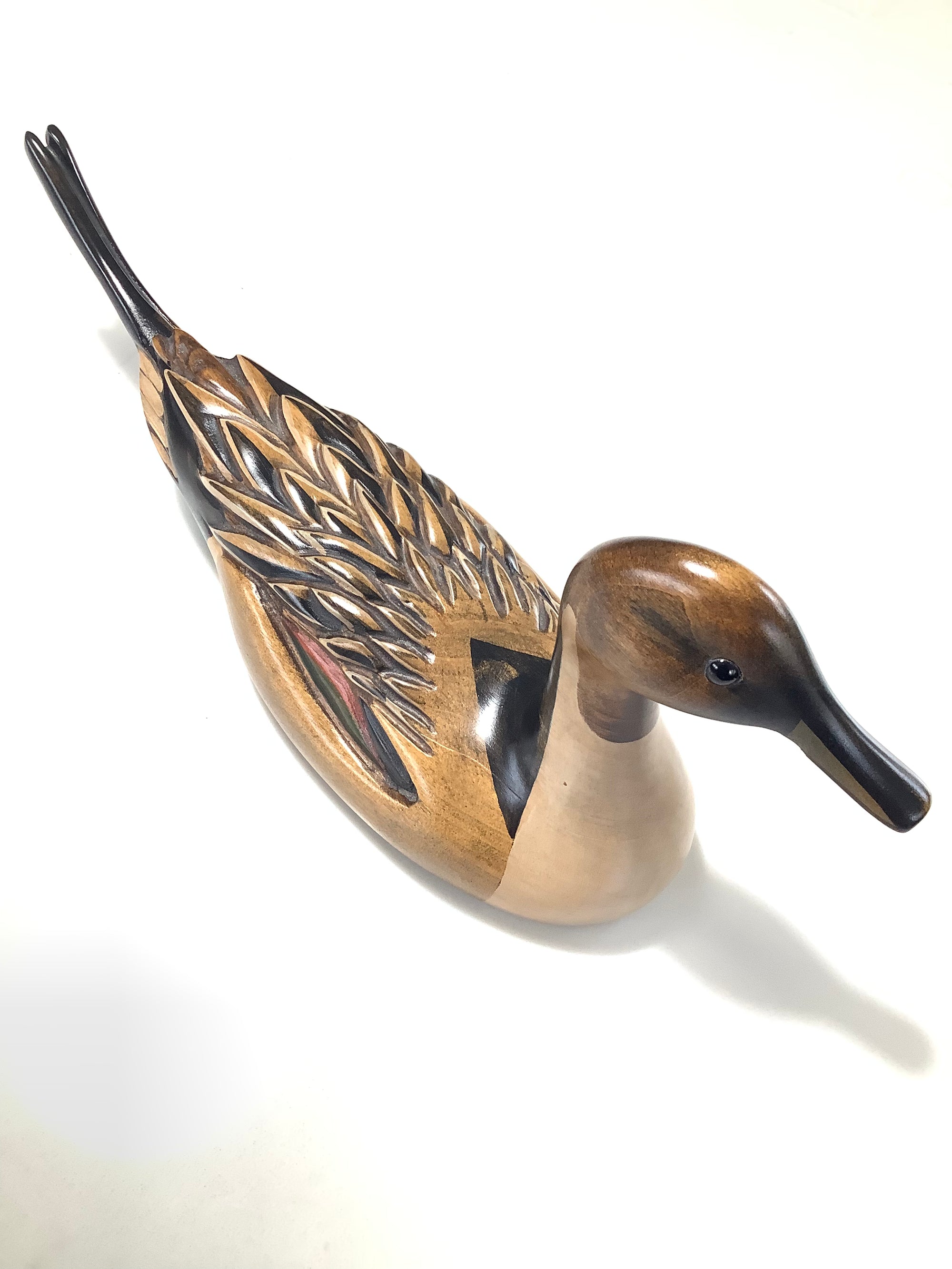 TOM TABER Hand Carved Wood Crafted PINTAIL Duck