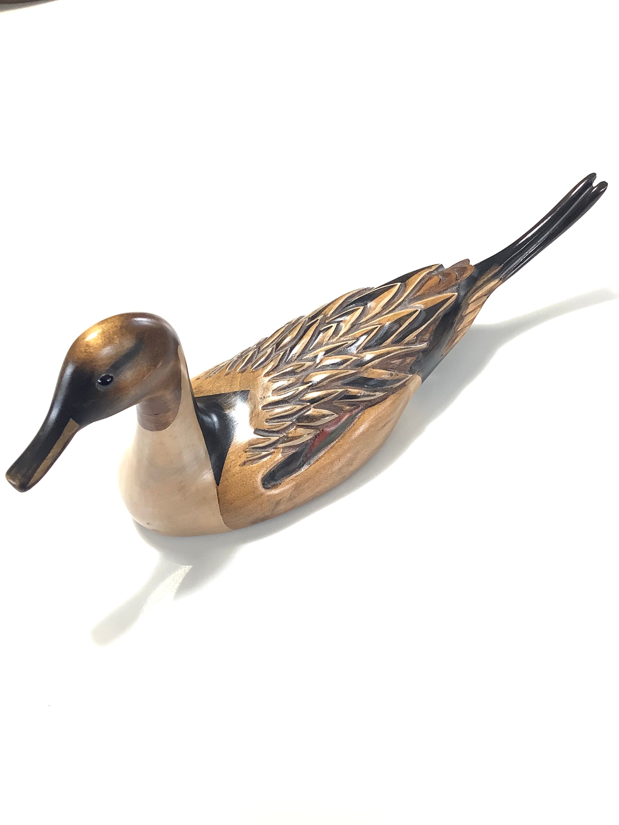 TOM TABER Hand Carved Wood Crafted PINTAIL Duck