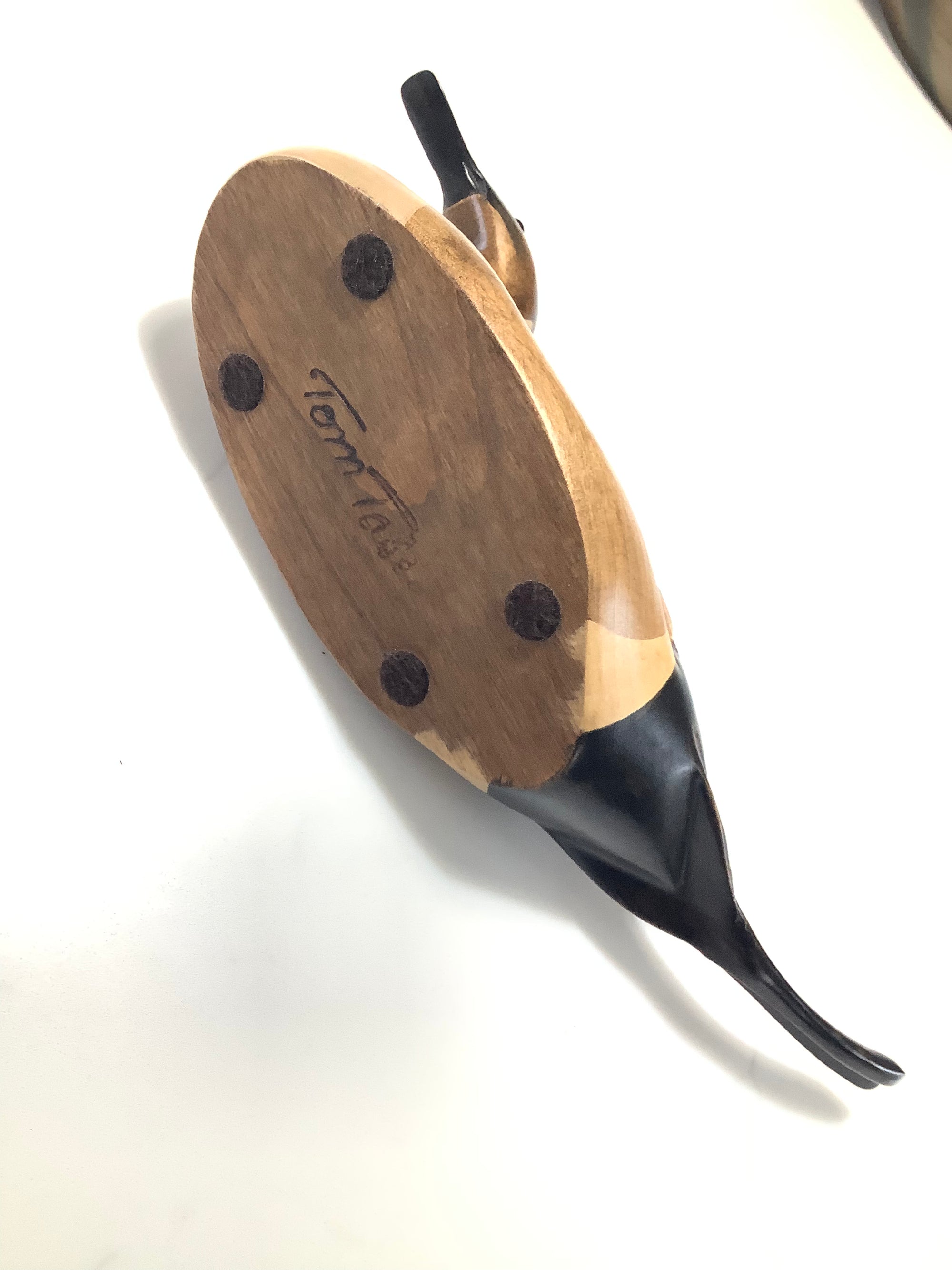 TOM TABER Hand Carved Wood Crafted PINTAIL Duck