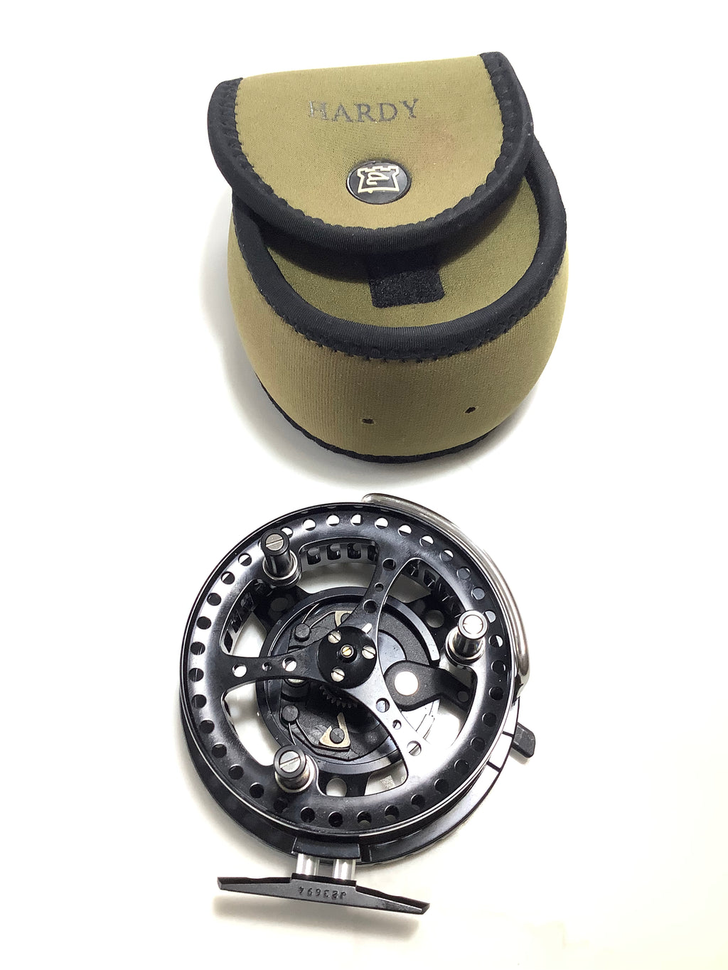 Hardy Bros 4” Conquest Centrepin Black Version