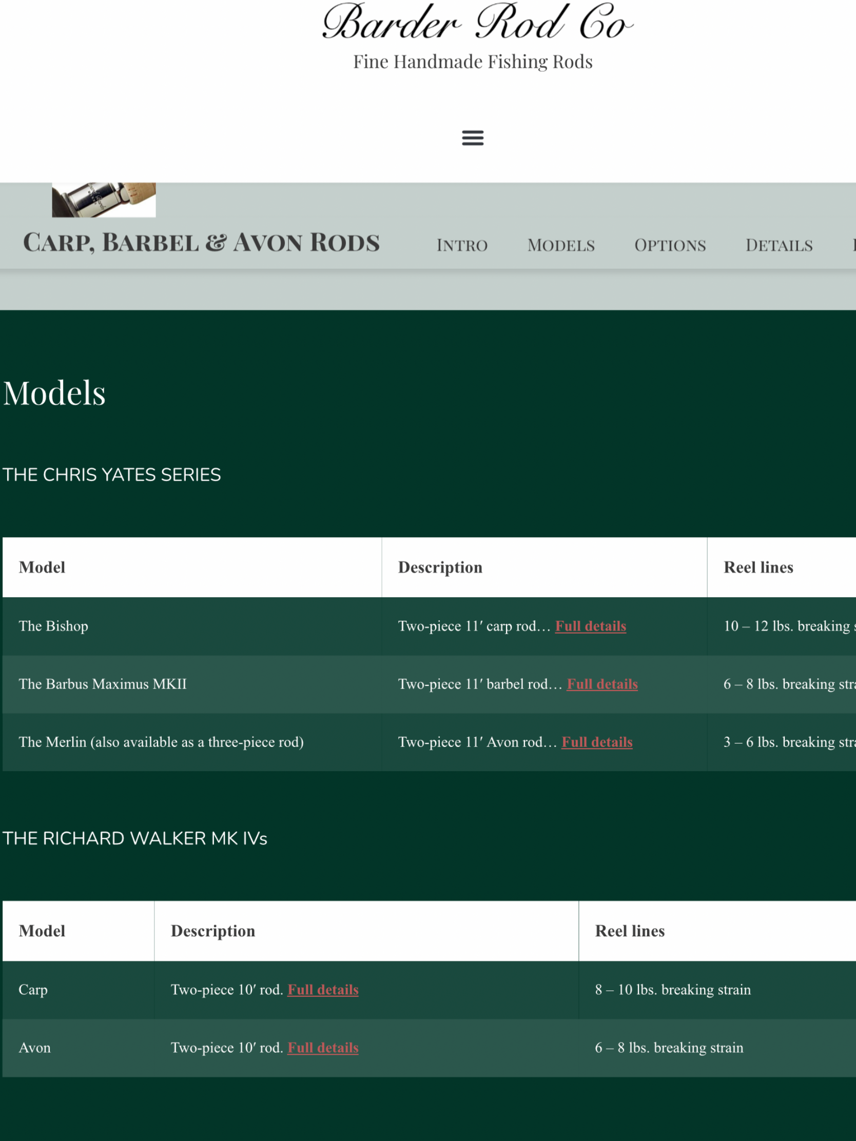 EDWARD BARDER Rod Company CHRIS YATES MERLIN 11ft Built Cane Rod