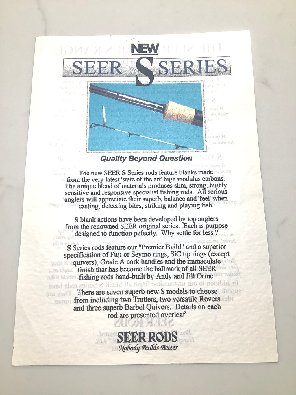 Scarce SEER 12ft “ SPECIALIST “ Rod By Andy Orme
