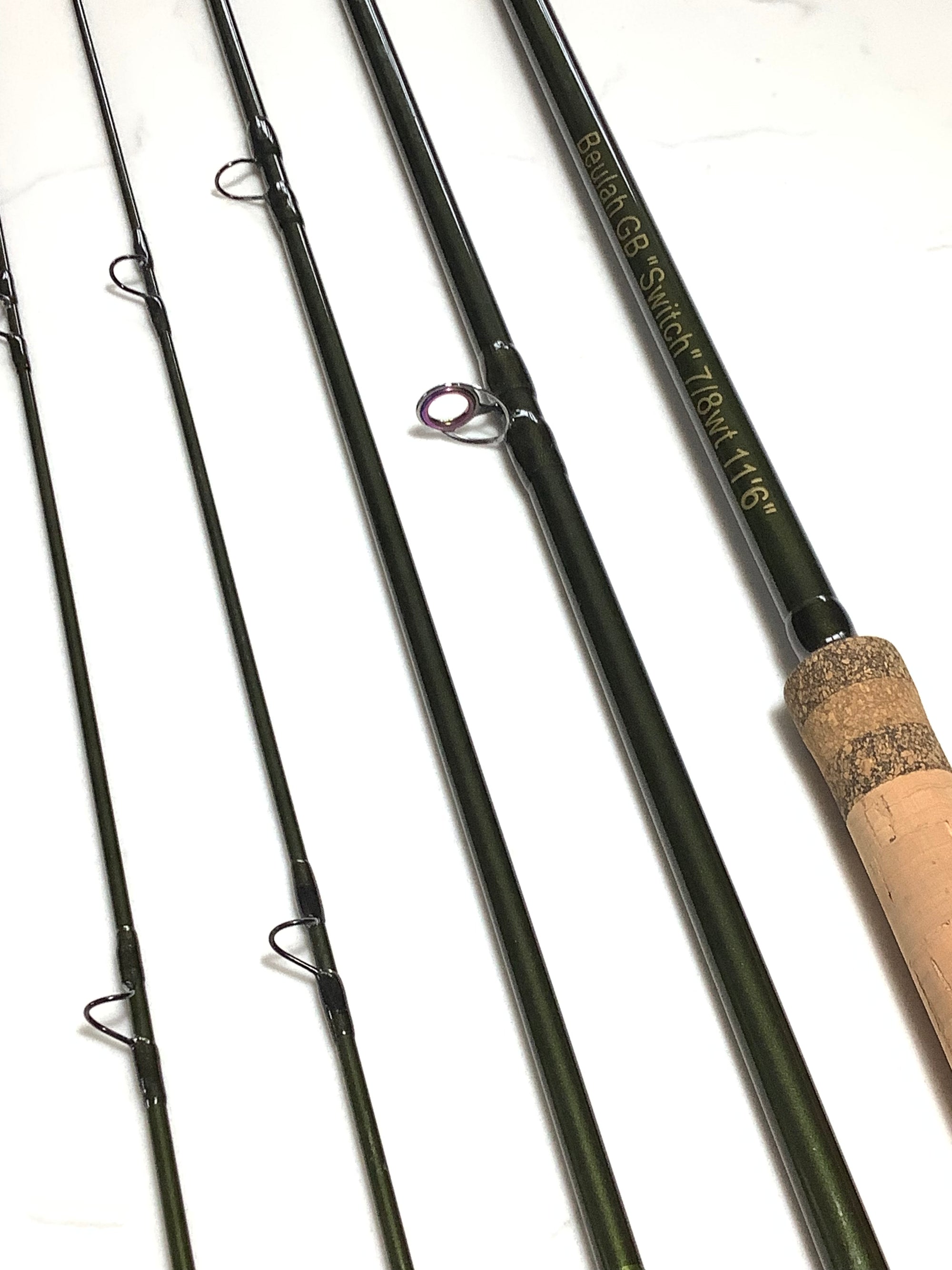 As new BEULAH 11ft 6” Travel Fly Rod Two Tips