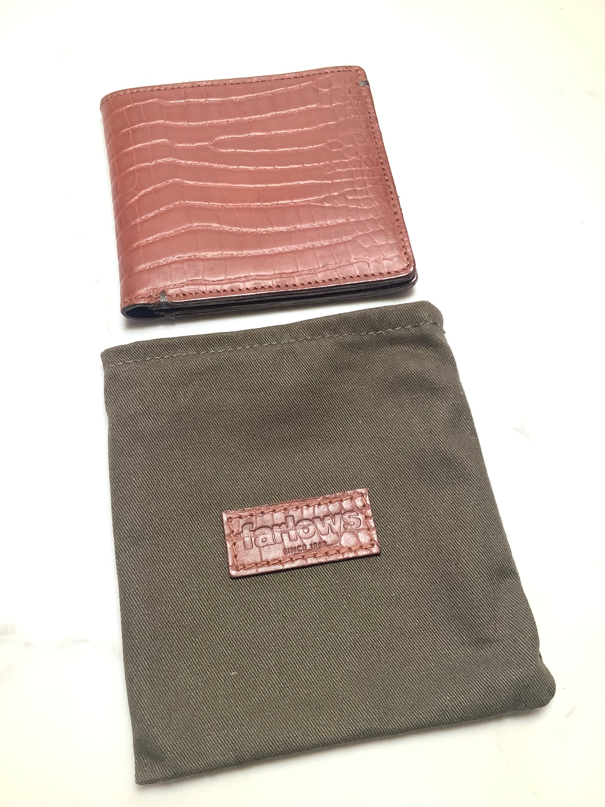 FARLOWS OF PALL MALL Leather Wallet & Canvas Pouch