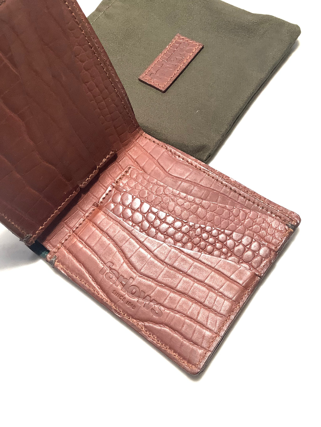 FARLOWS OF PALL MALL Leather Wallet & Canvas Pouch