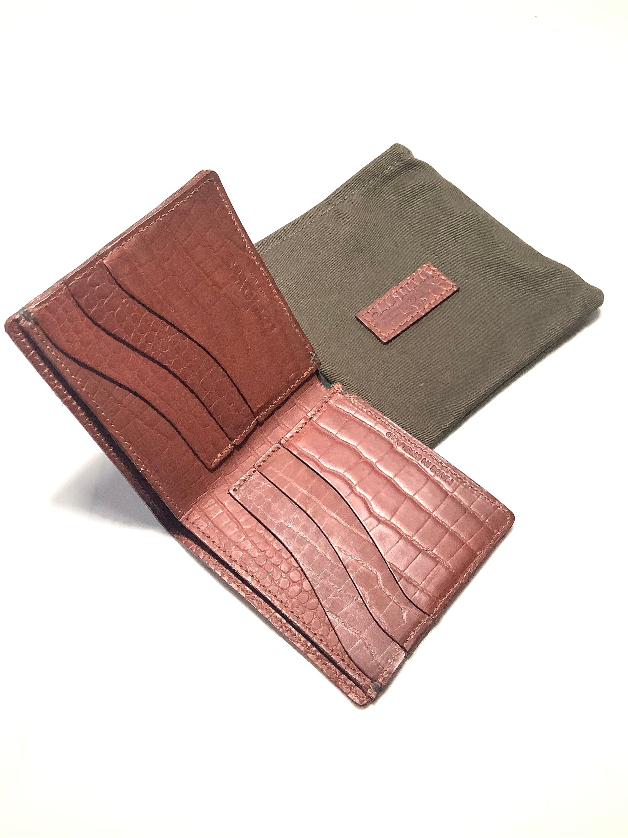 FARLOWS OF PALL MALL Leather Wallet & Canvas Pouch